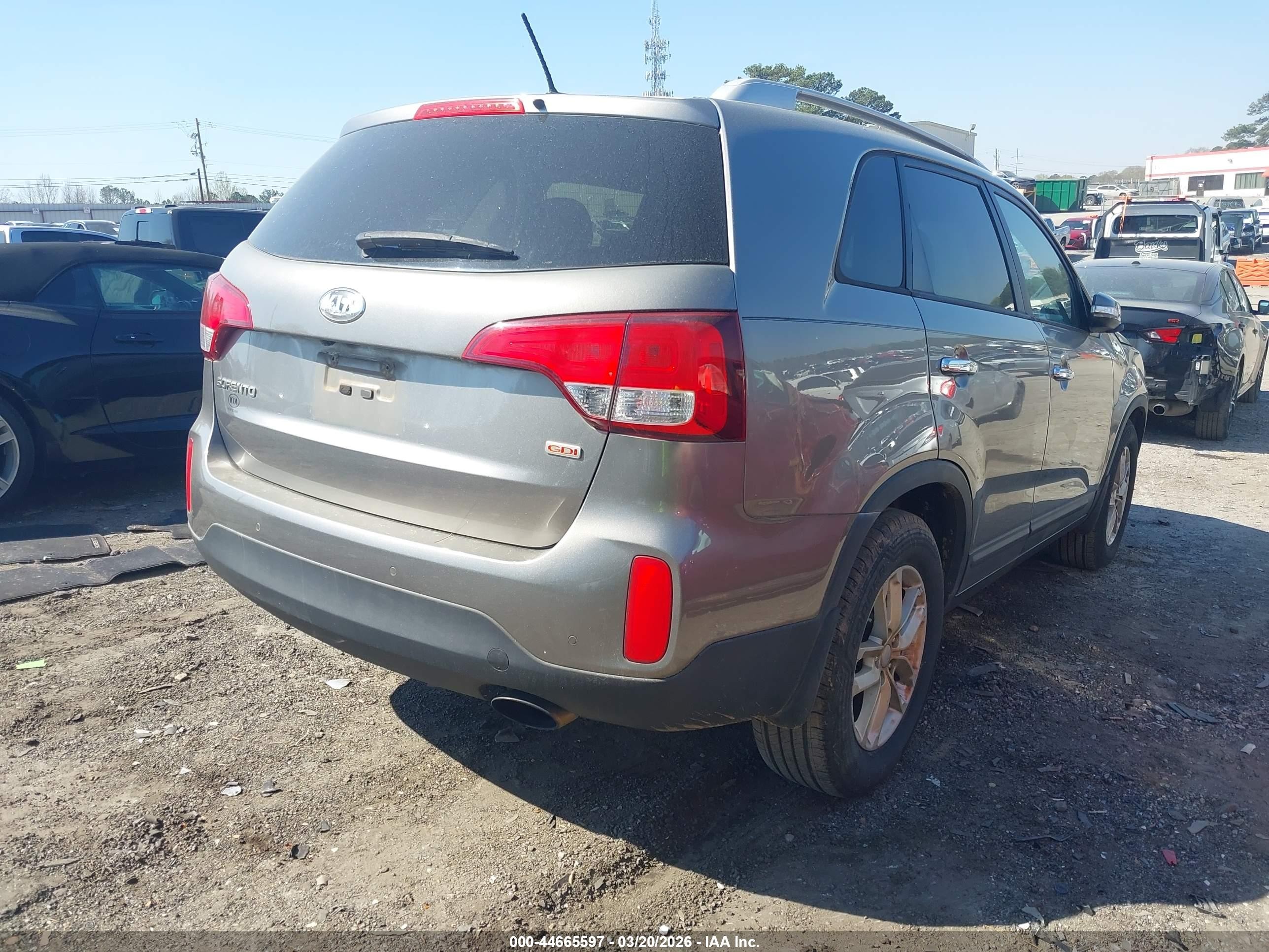 2015 Kia Sorento Lx Gray vin: 5XYKT3A69FG560767