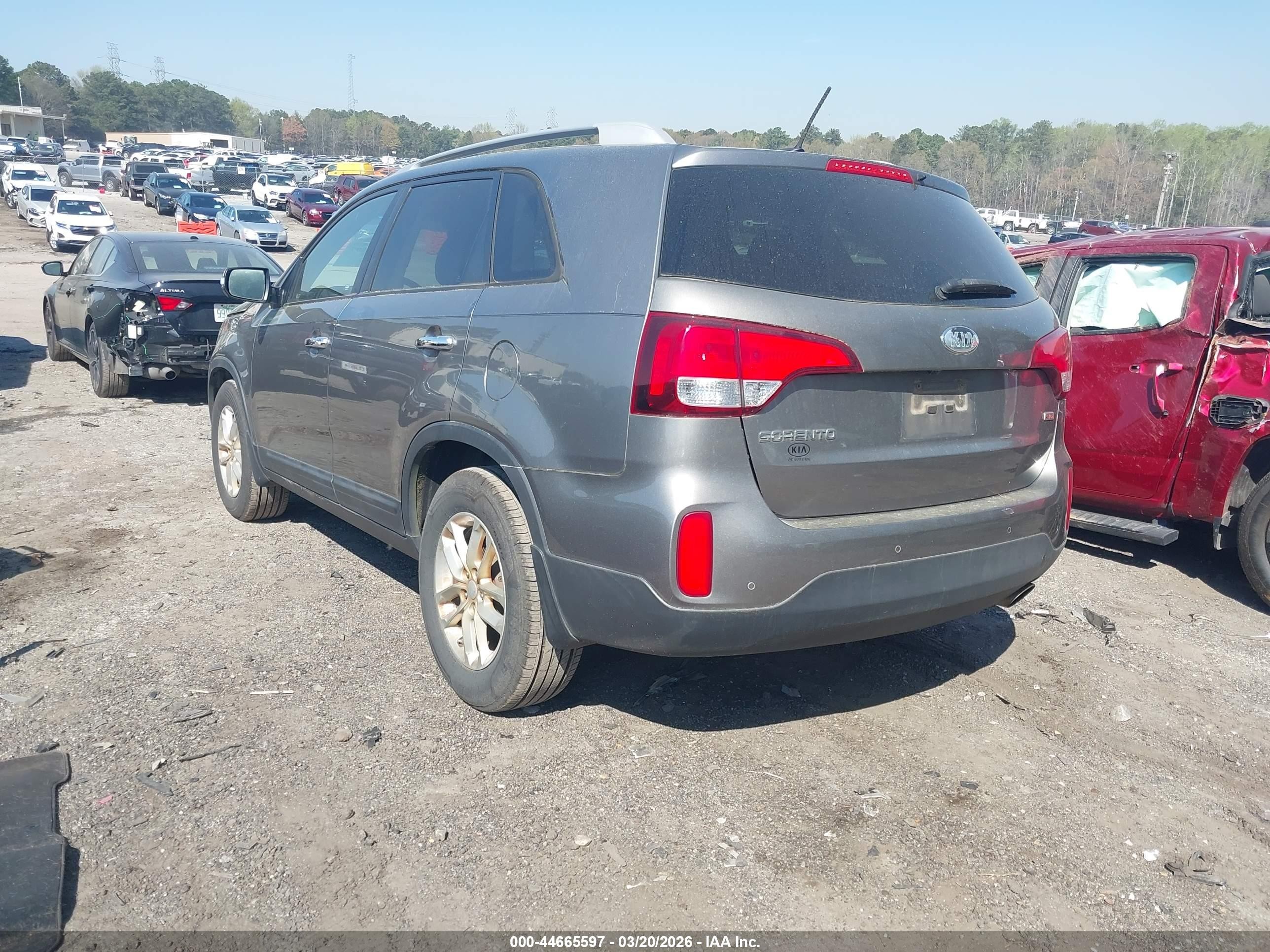 2015 Kia Sorento Lx Gray vin: 5XYKT3A69FG560767