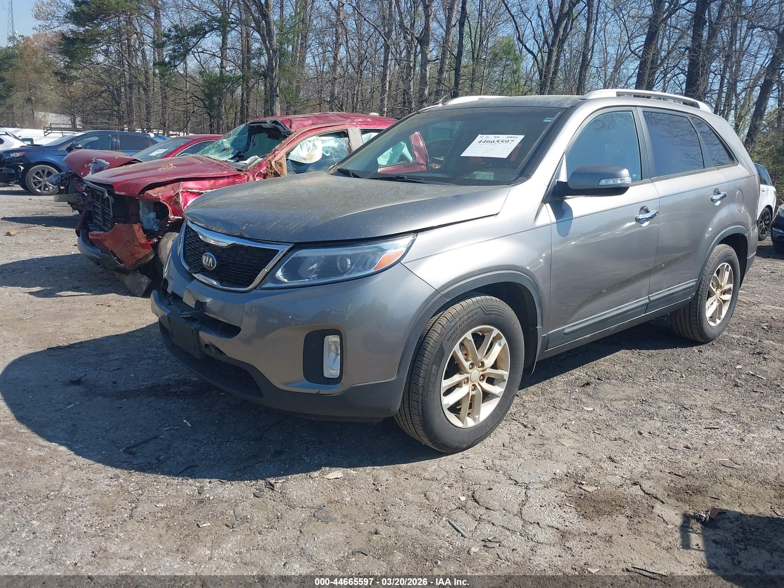 2015 Kia Sorento Lx Gray vin: 5XYKT3A69FG560767