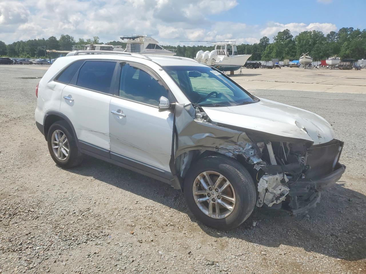 2015 Kia Sorento Lx White vin: 5XYKT3A69FG575723