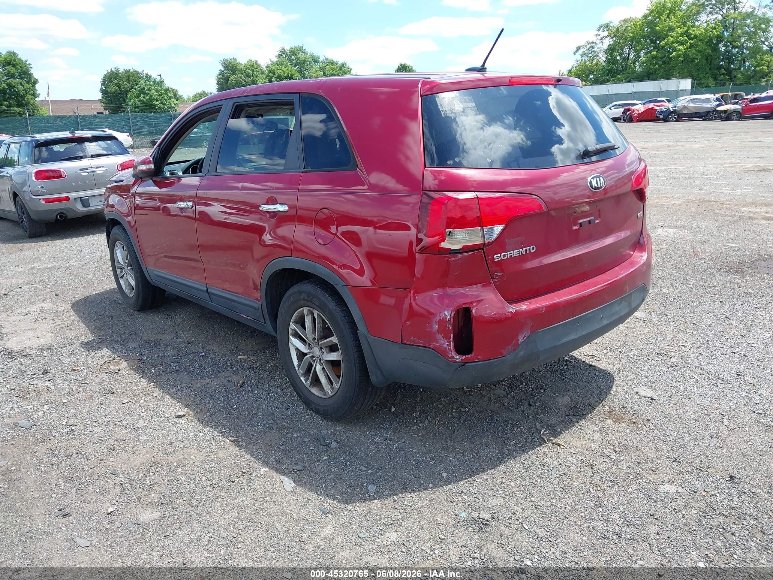 2015 Kia Sorento Lx Red vin: 5XYKT3A69FG589752