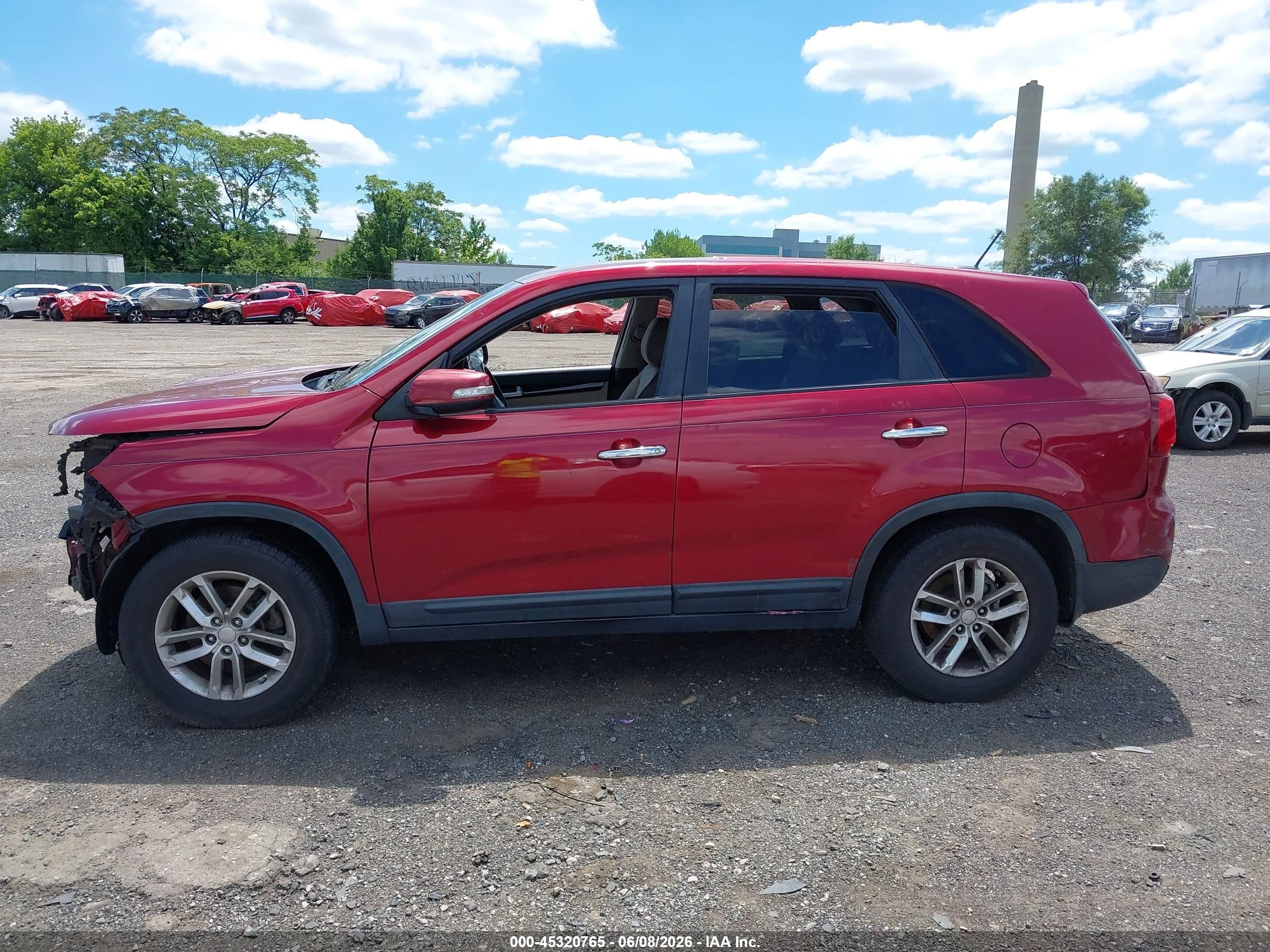 2015 Kia Sorento Lx Red vin: 5XYKT3A69FG589752