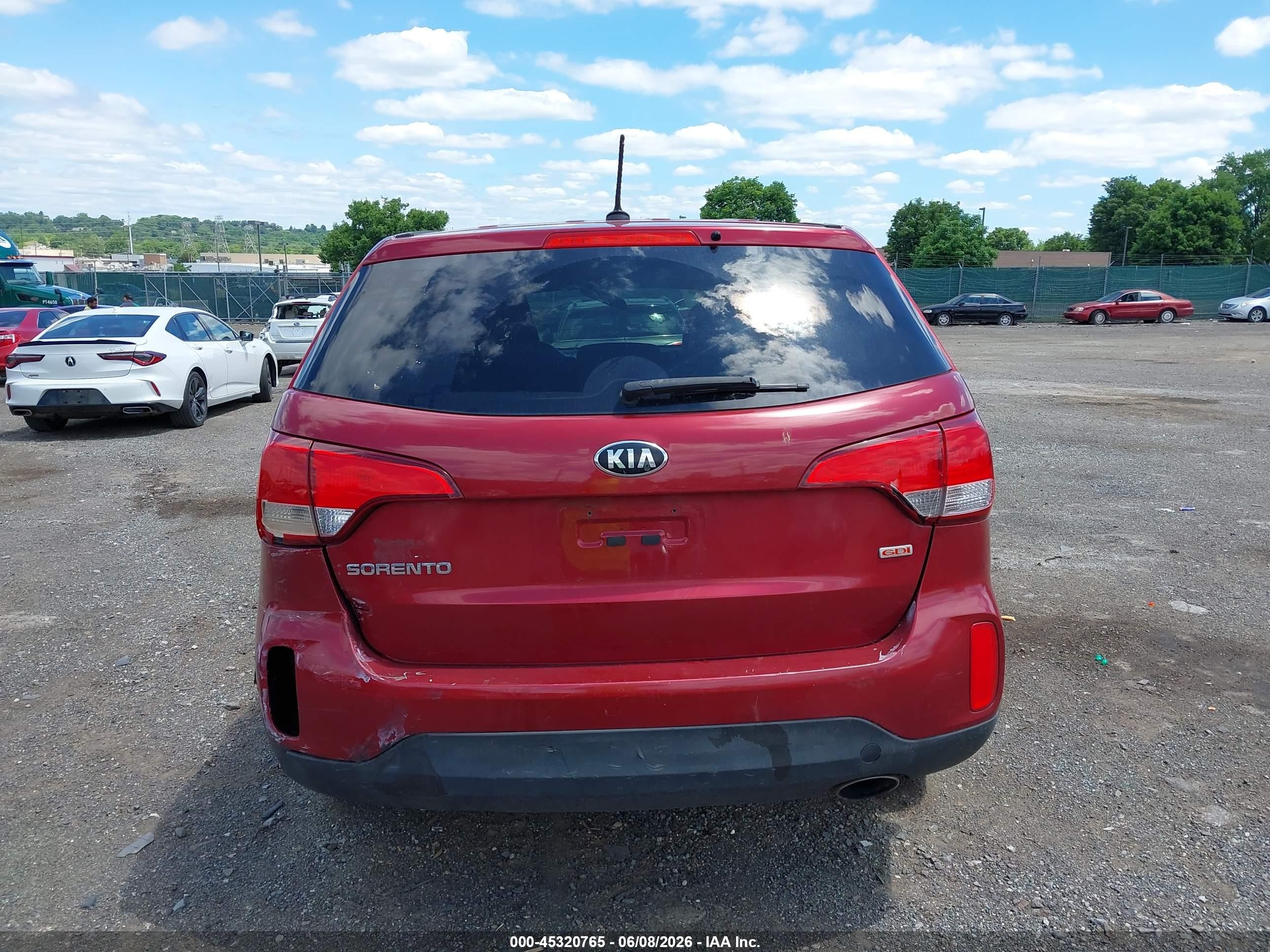 2015 Kia Sorento Lx Red vin: 5XYKT3A69FG589752