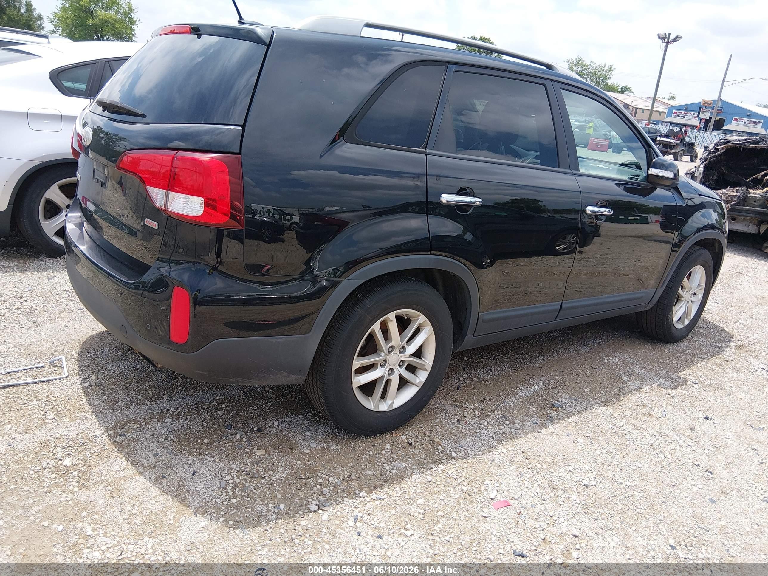 2015 Kia Sorento Lx Black vin: 5XYKT3A69FG627951