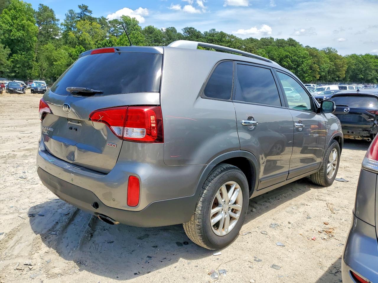 2015 Kia Sorento Lx Gray vin: 5XYKT3A69FG658035