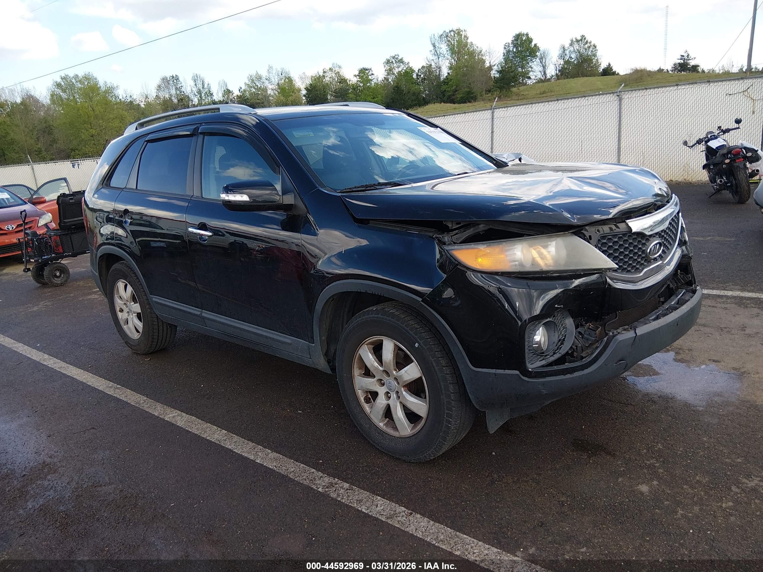 2012 Kia Sorento Lx Black vin: 5XYKT3A6XCG248940