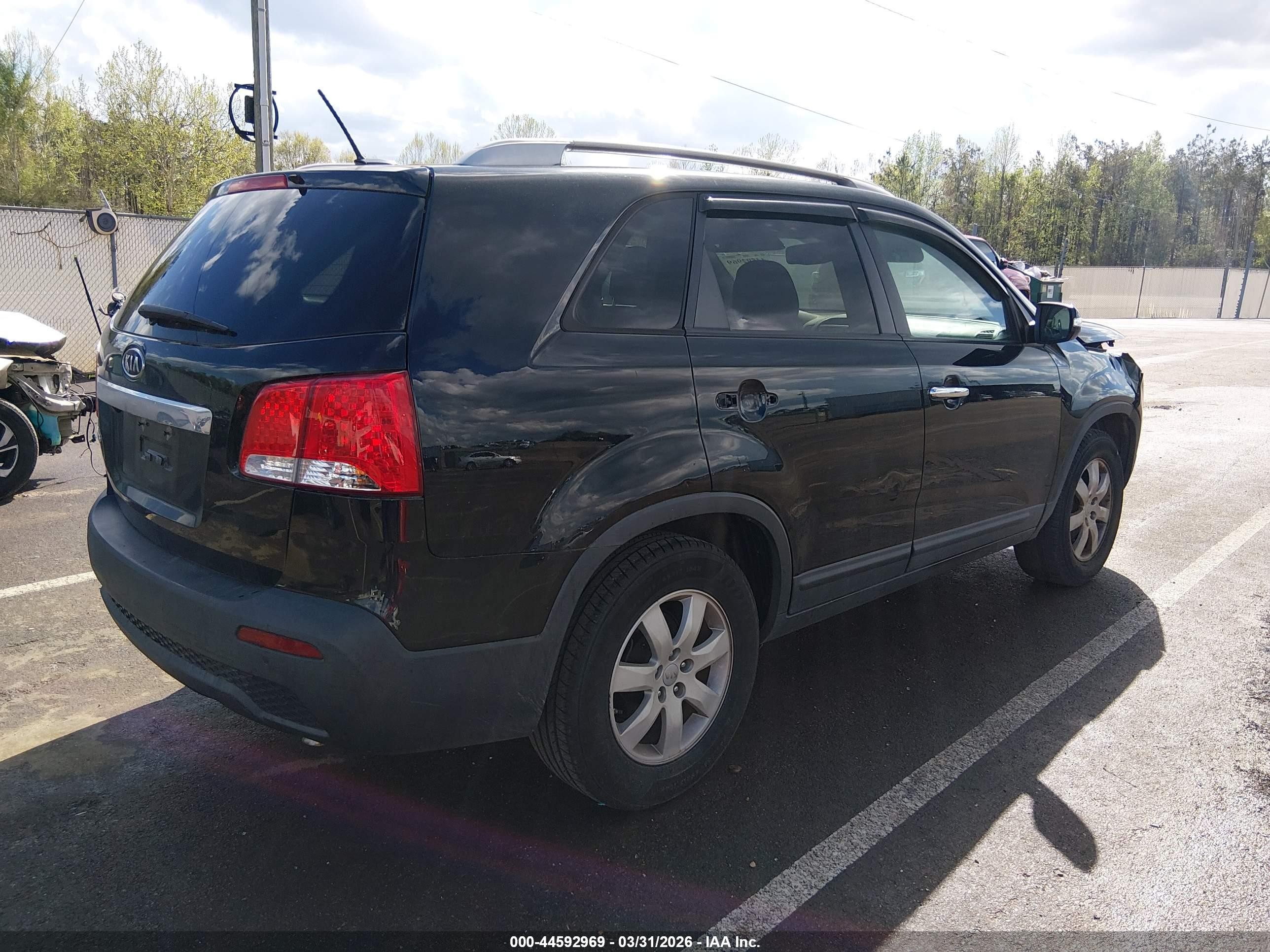 2012 Kia Sorento Lx Black vin: 5XYKT3A6XCG248940