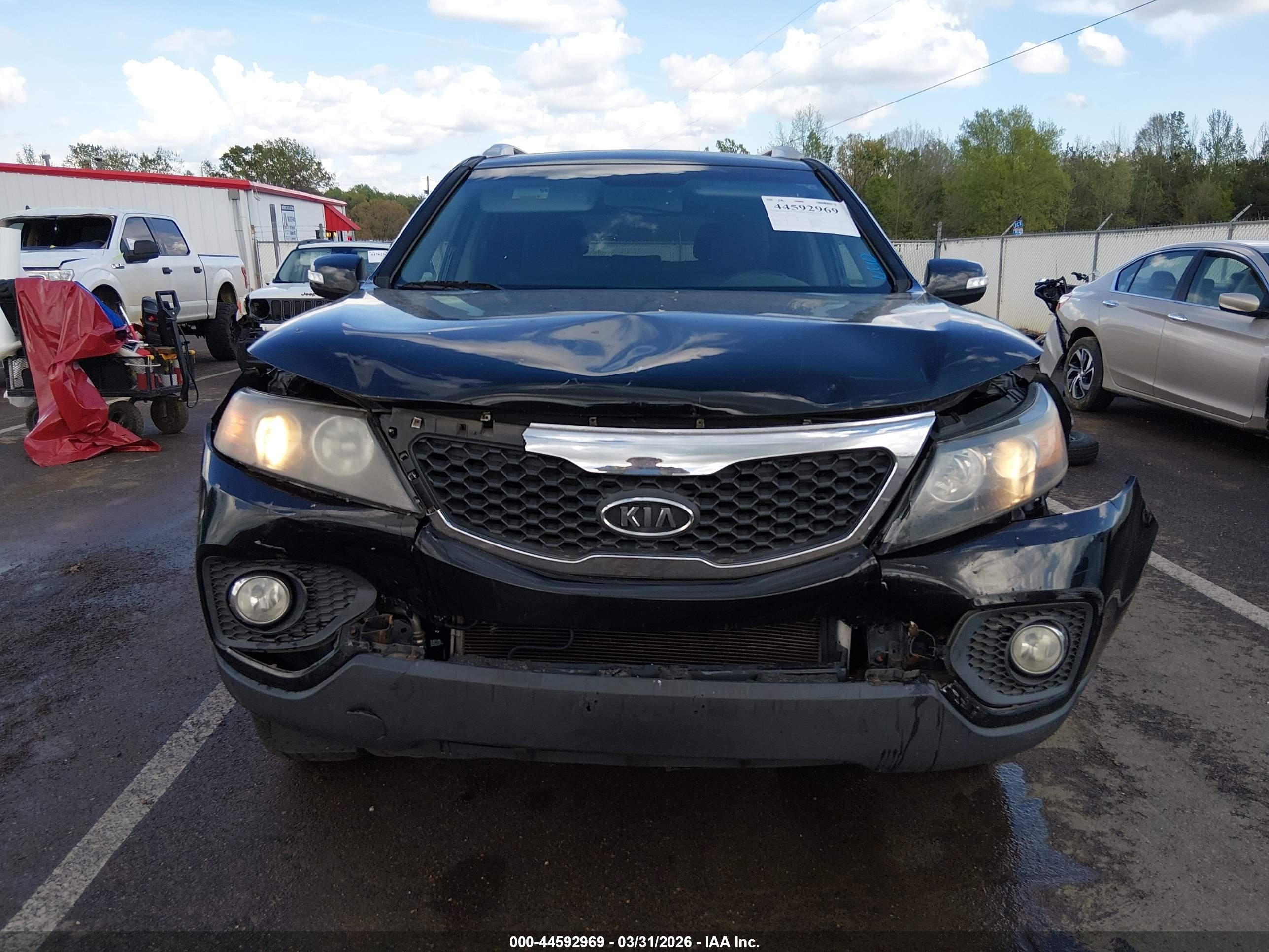 2012 Kia Sorento Lx Black vin: 5XYKT3A6XCG248940