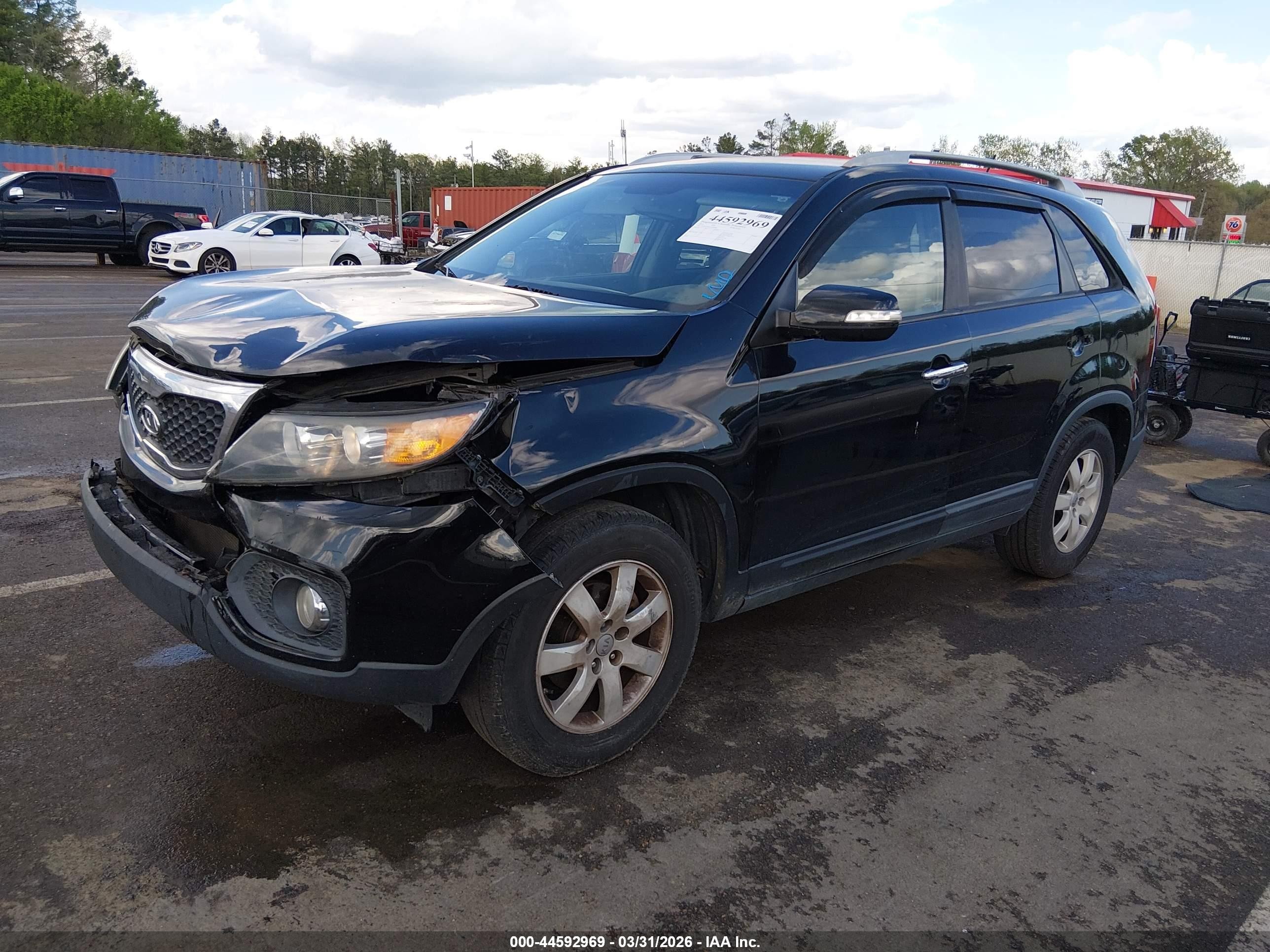 2012 Kia Sorento Lx Black vin: 5XYKT3A6XCG248940