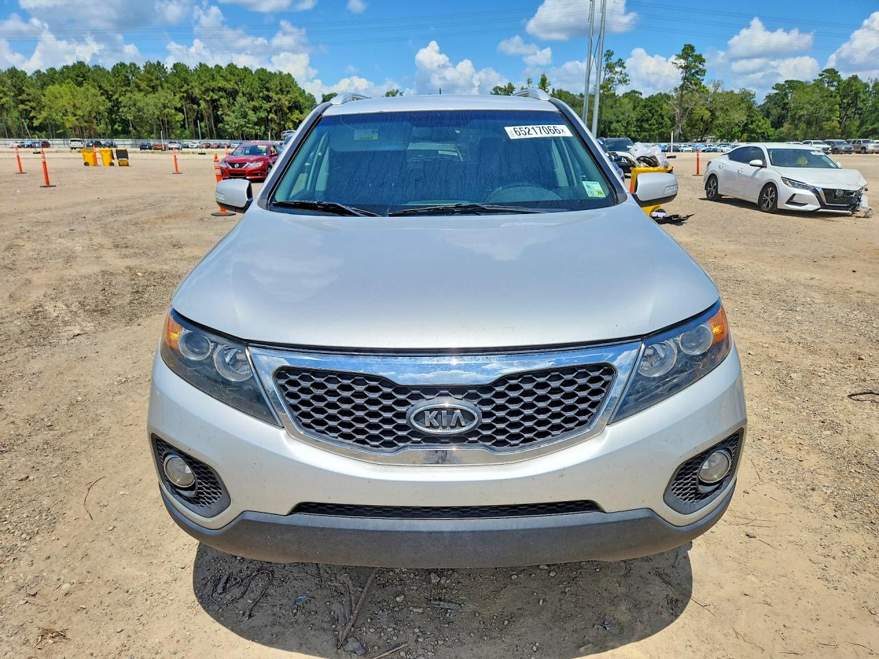 2013 Kia Sorento Lx Silver vin: 5XYKT3A6XDG381828