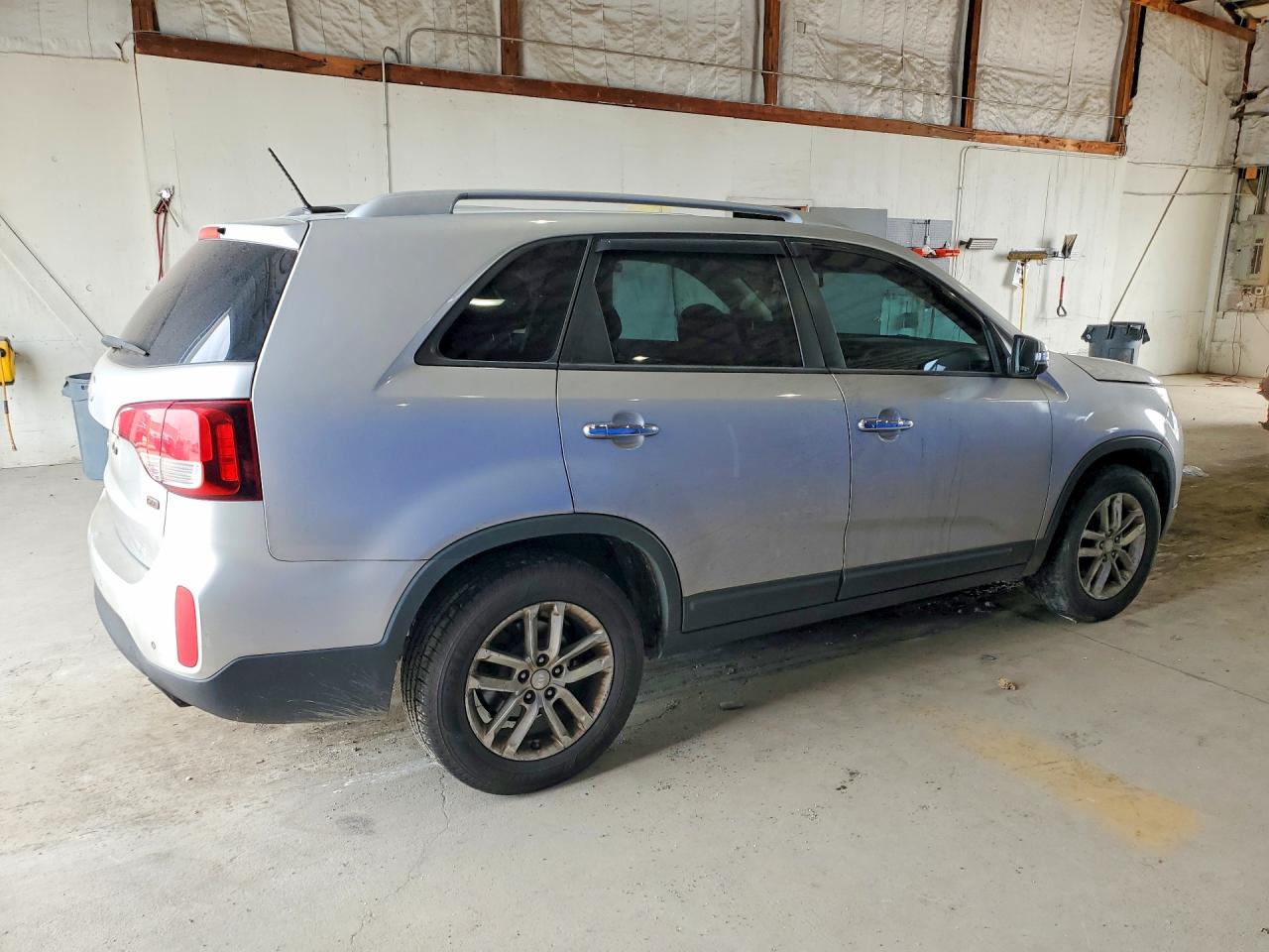 2014 Kia Sorento Lx Silver vin: 5XYKT3A6XEG428048
