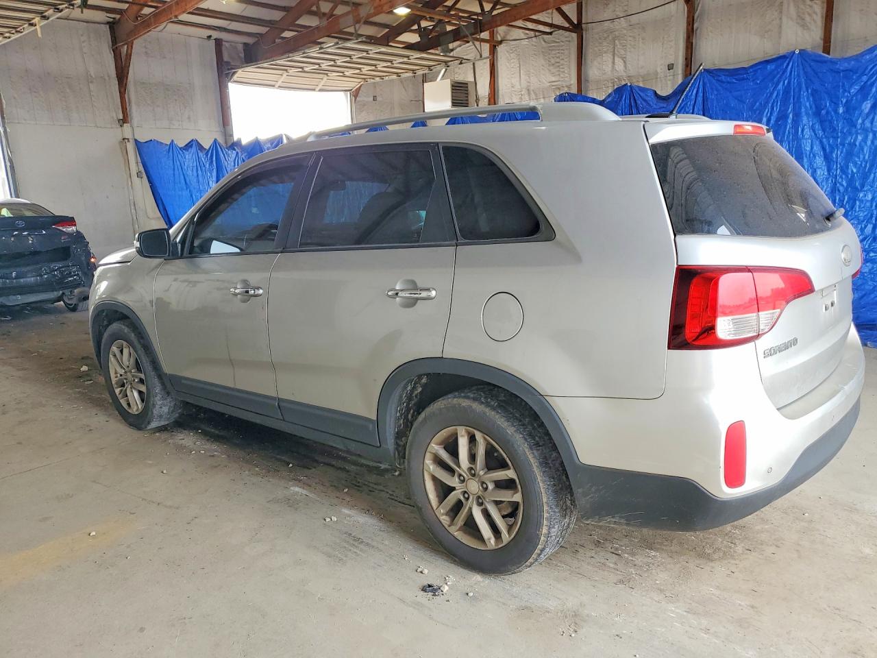 2014 Kia Sorento Lx Silver vin: 5XYKT3A6XEG428048
