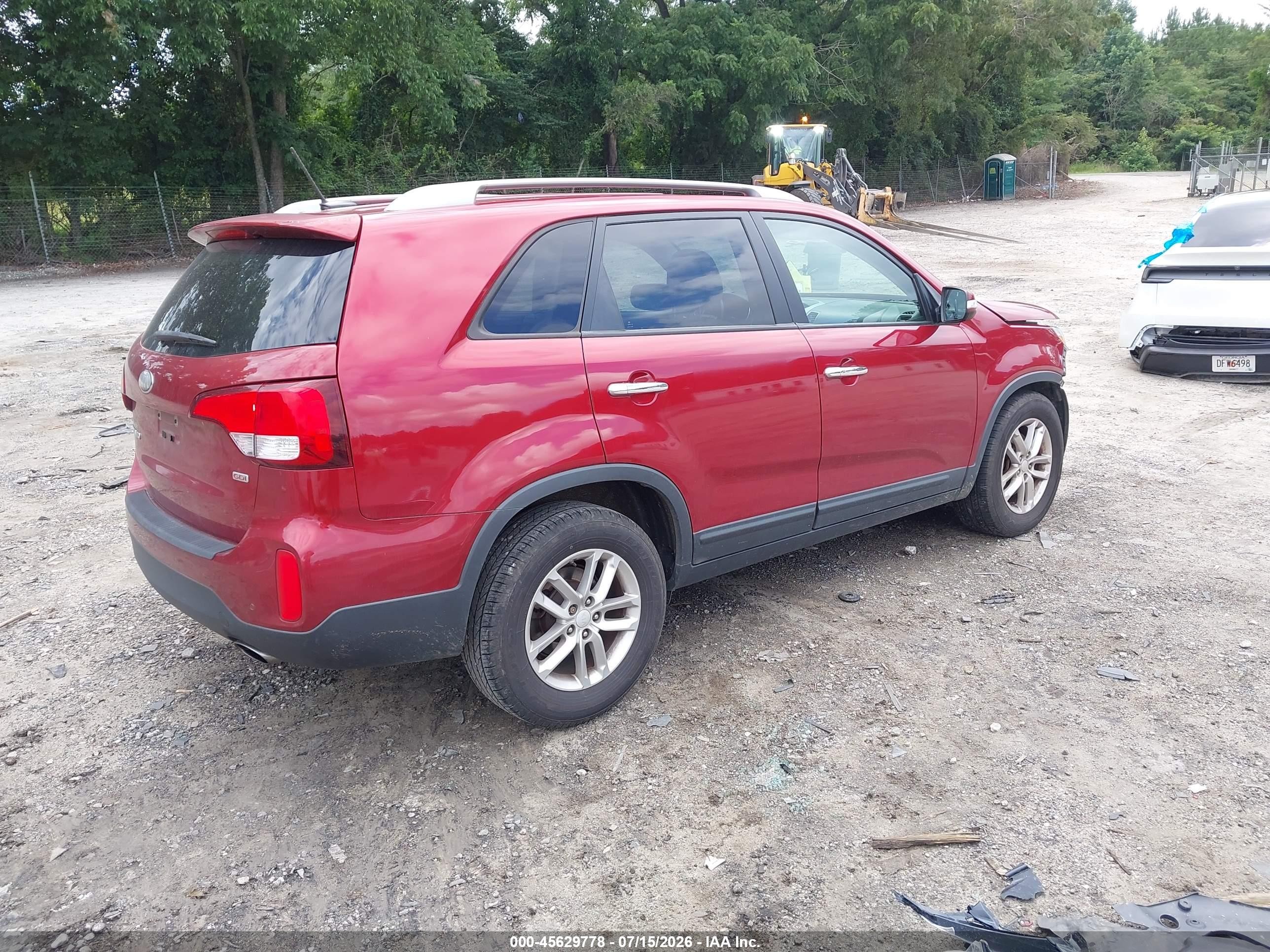 2014 Kia Sorento Lx Red vin: 5XYKT3A6XEG437803