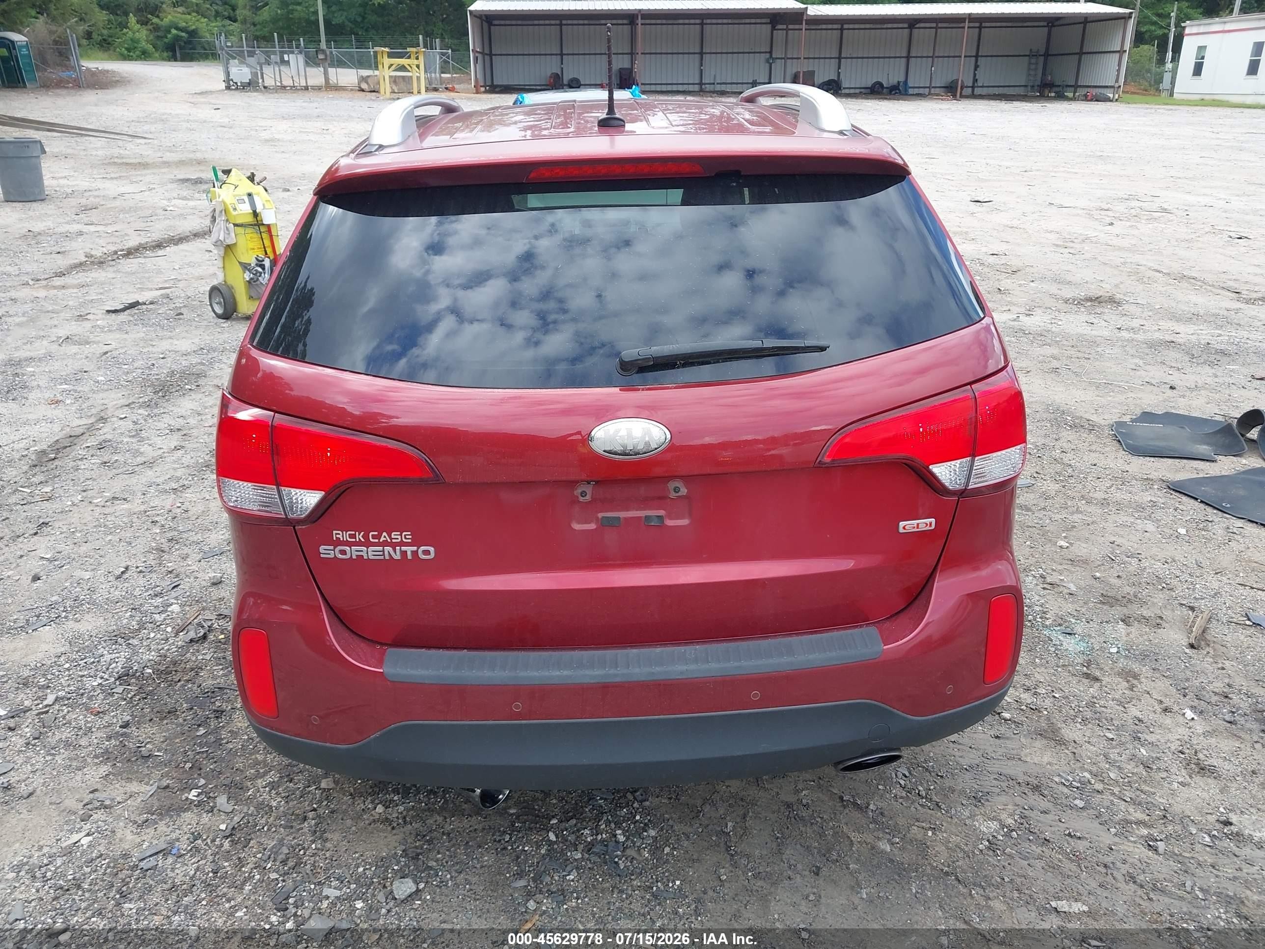 2014 Kia Sorento Lx Red vin: 5XYKT3A6XEG437803