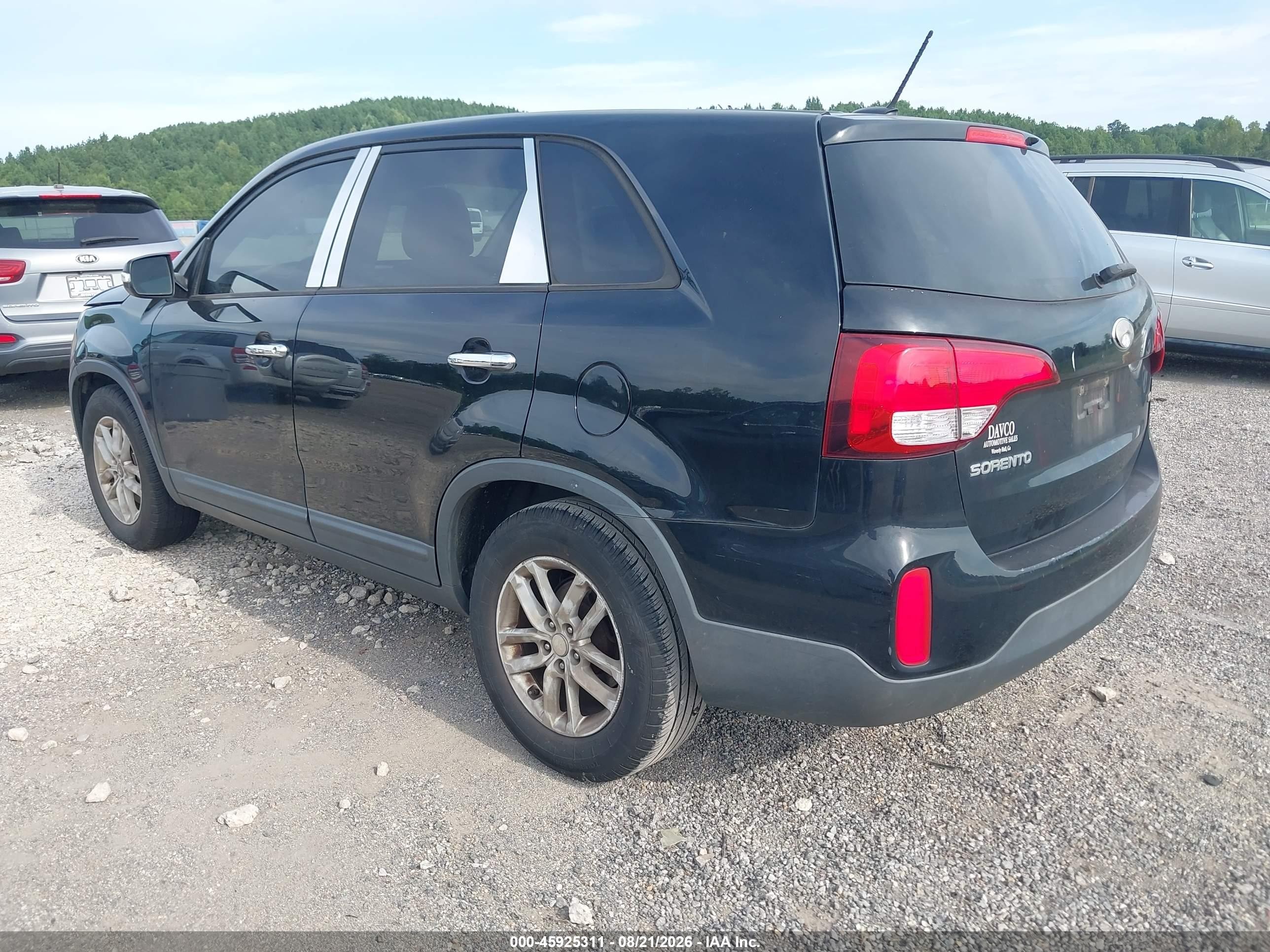 2014 Kia Sorento Lx Black vin: 5XYKT3A6XEG472387