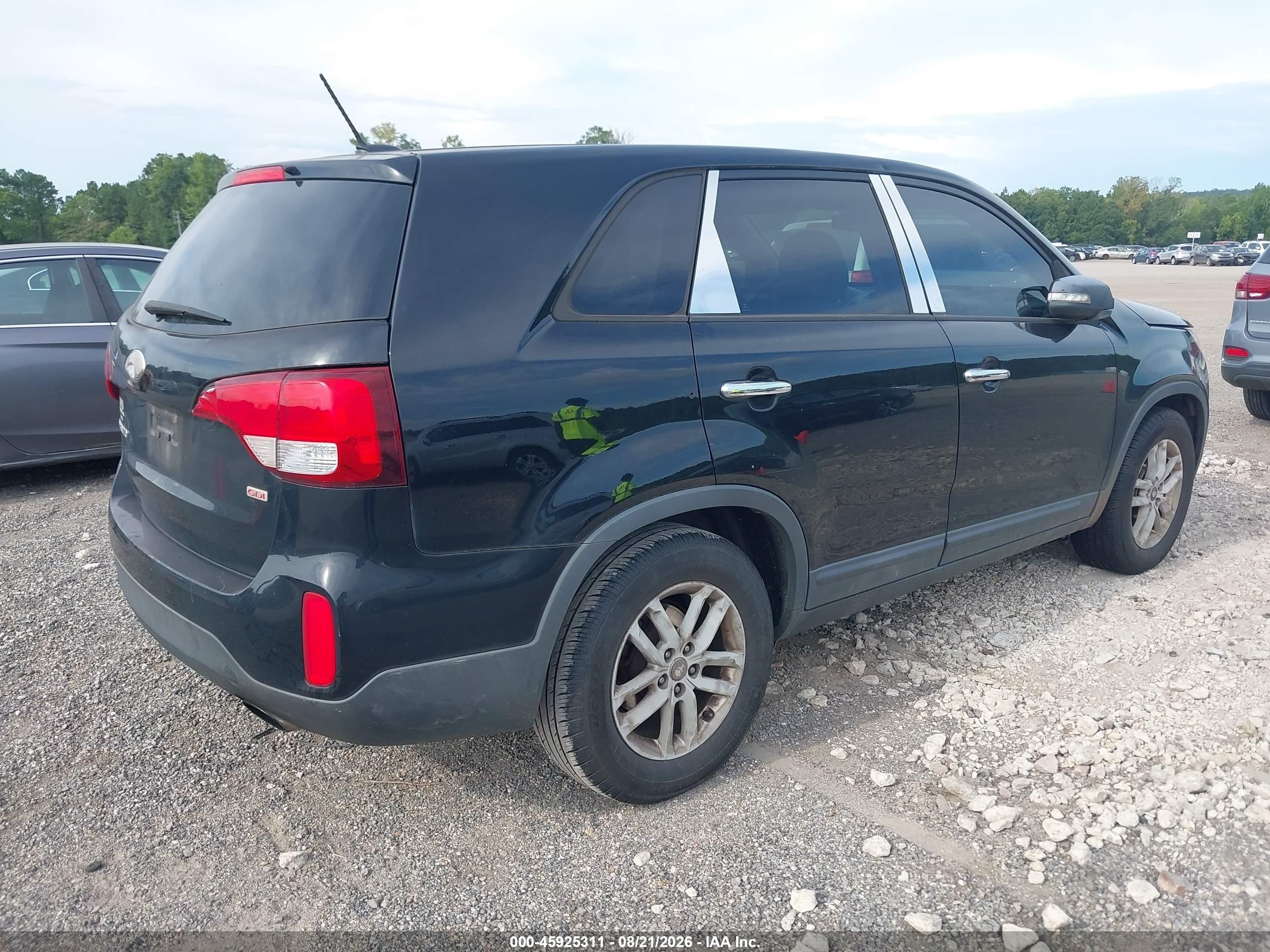 2014 Kia Sorento Lx Black vin: 5XYKT3A6XEG472387