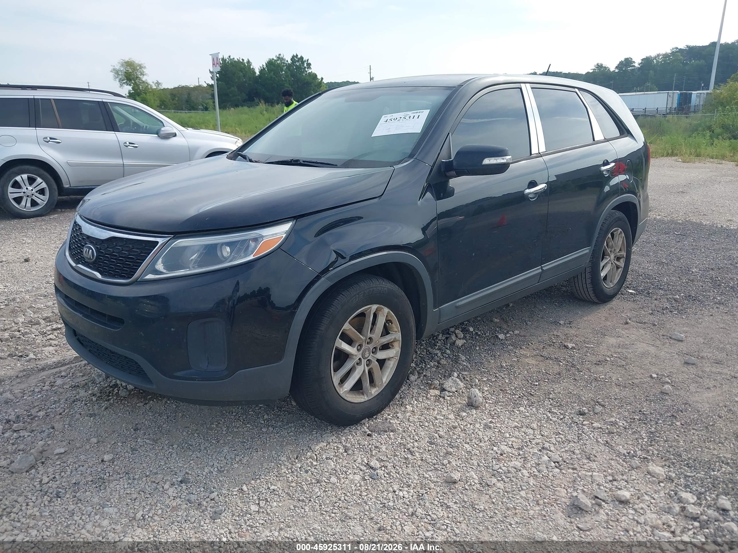 2014 Kia Sorento Lx Black vin: 5XYKT3A6XEG472387
