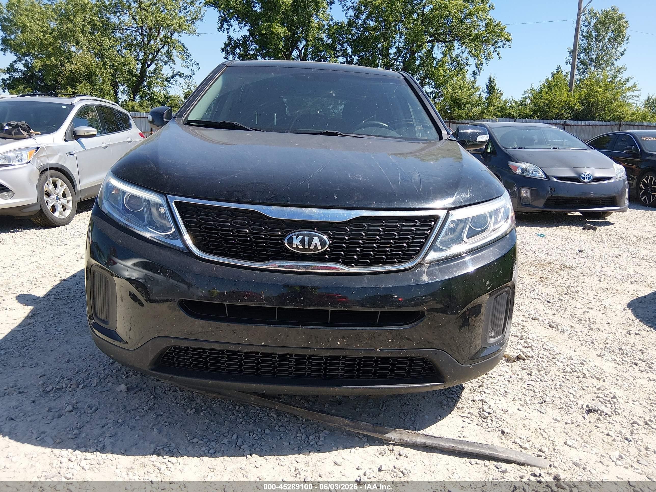 2014 Kia Sorento Lx Black vin: 5XYKT3A6XEG508367