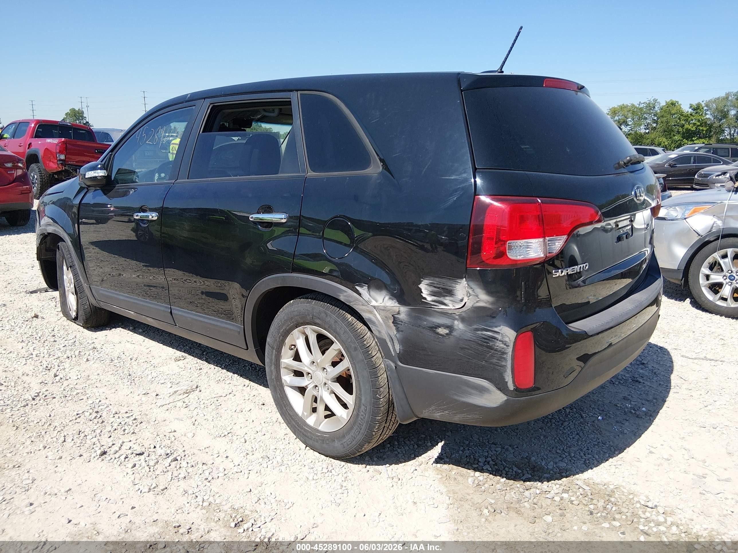 2014 Kia Sorento Lx Black vin: 5XYKT3A6XEG508367