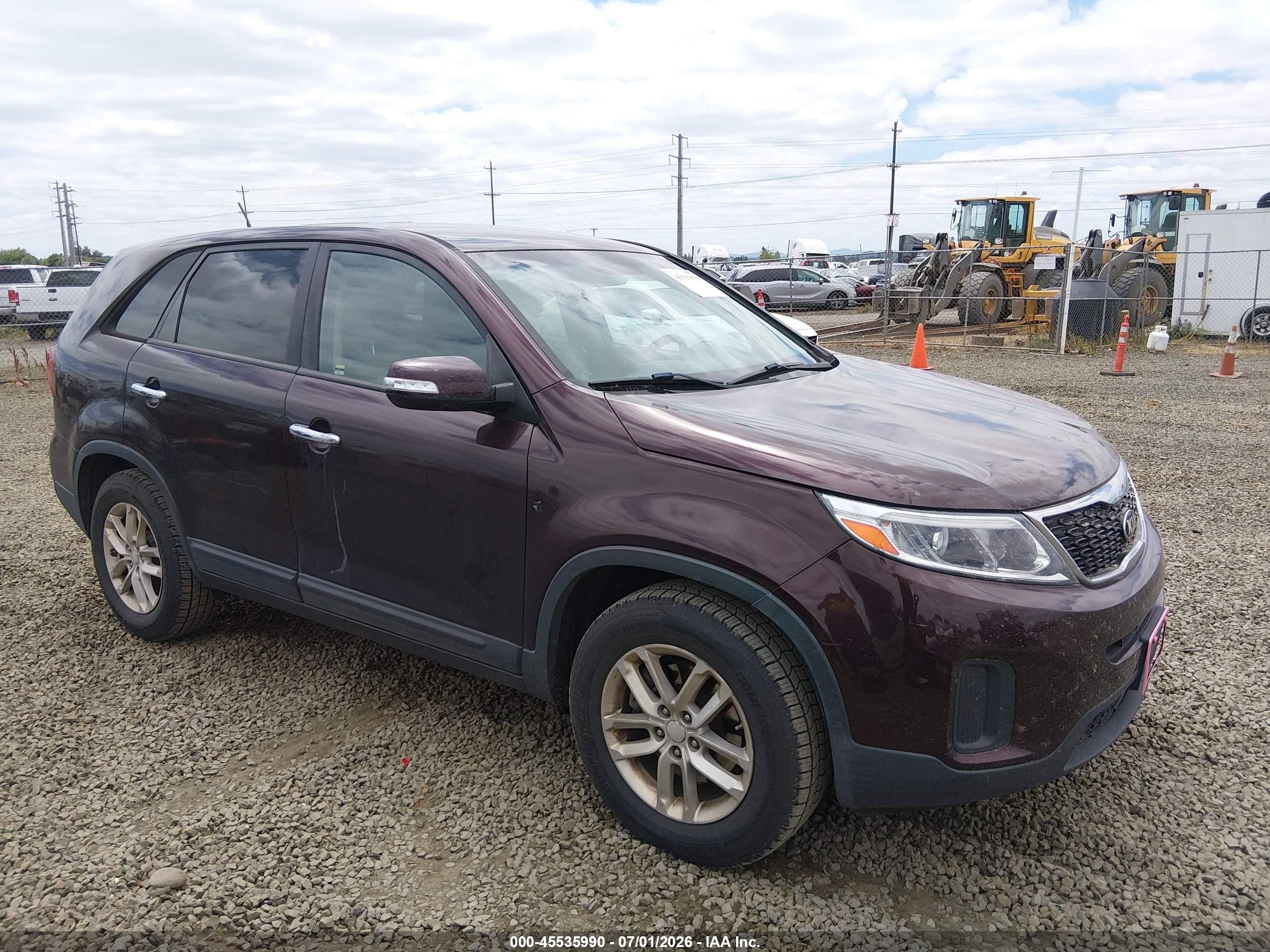 2015 Kia Sorento Lx Фиолетовый vin: 5XYKT3A6XFG621883