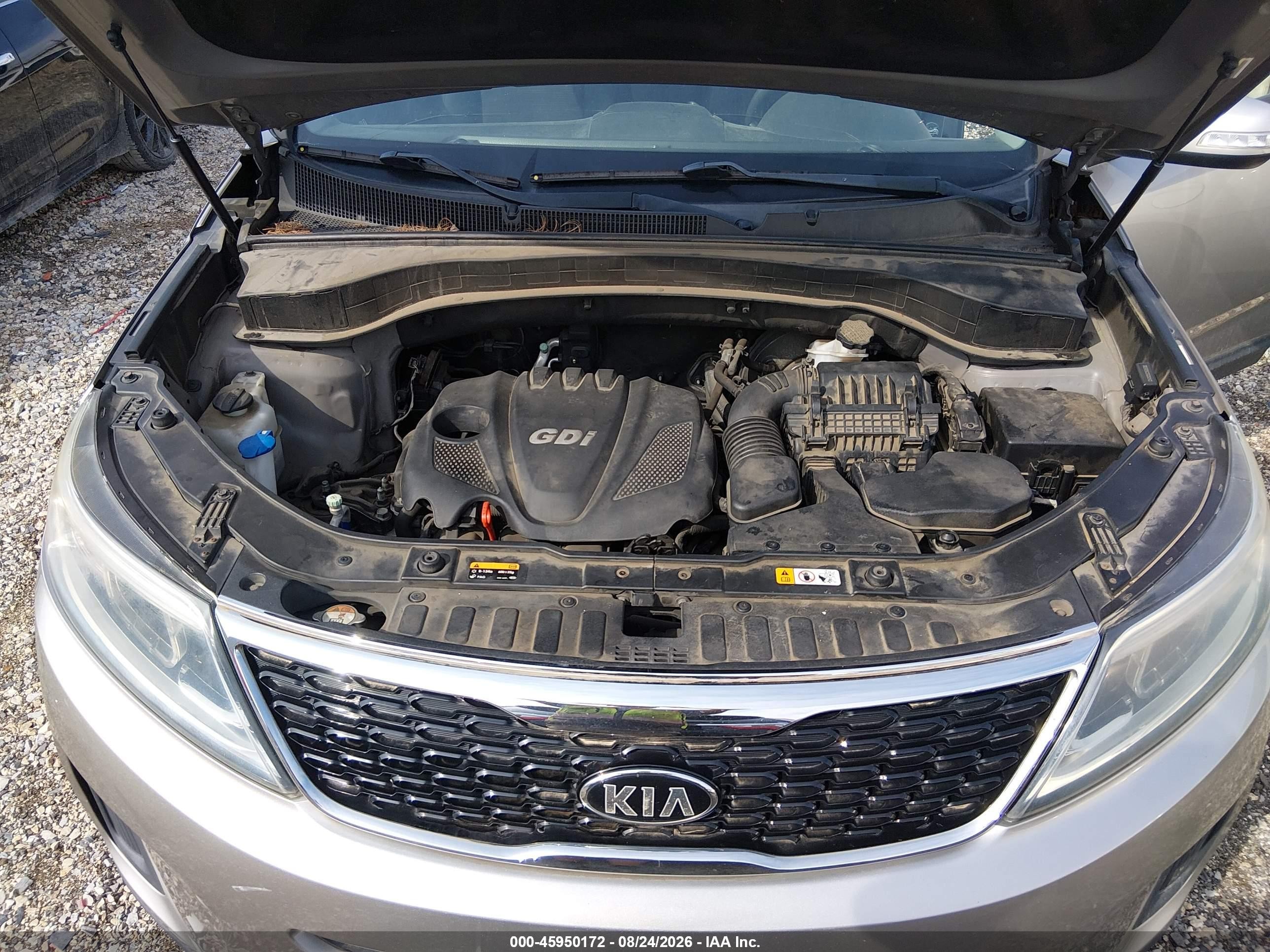 2015 Kia Sorento Lx Silver vin: 5XYKT3A6XFG631720