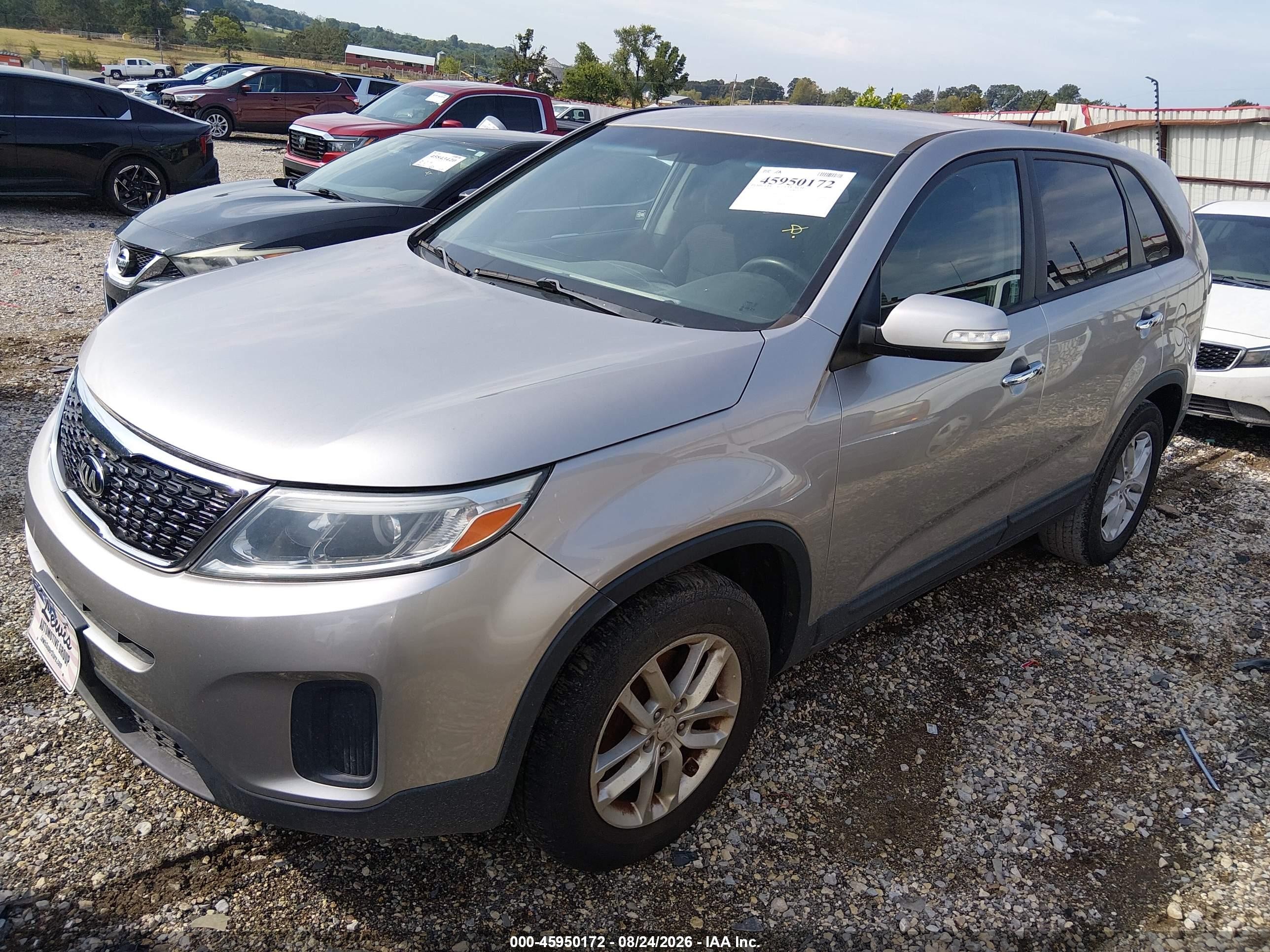 2015 Kia Sorento Lx Silver vin: 5XYKT3A6XFG631720