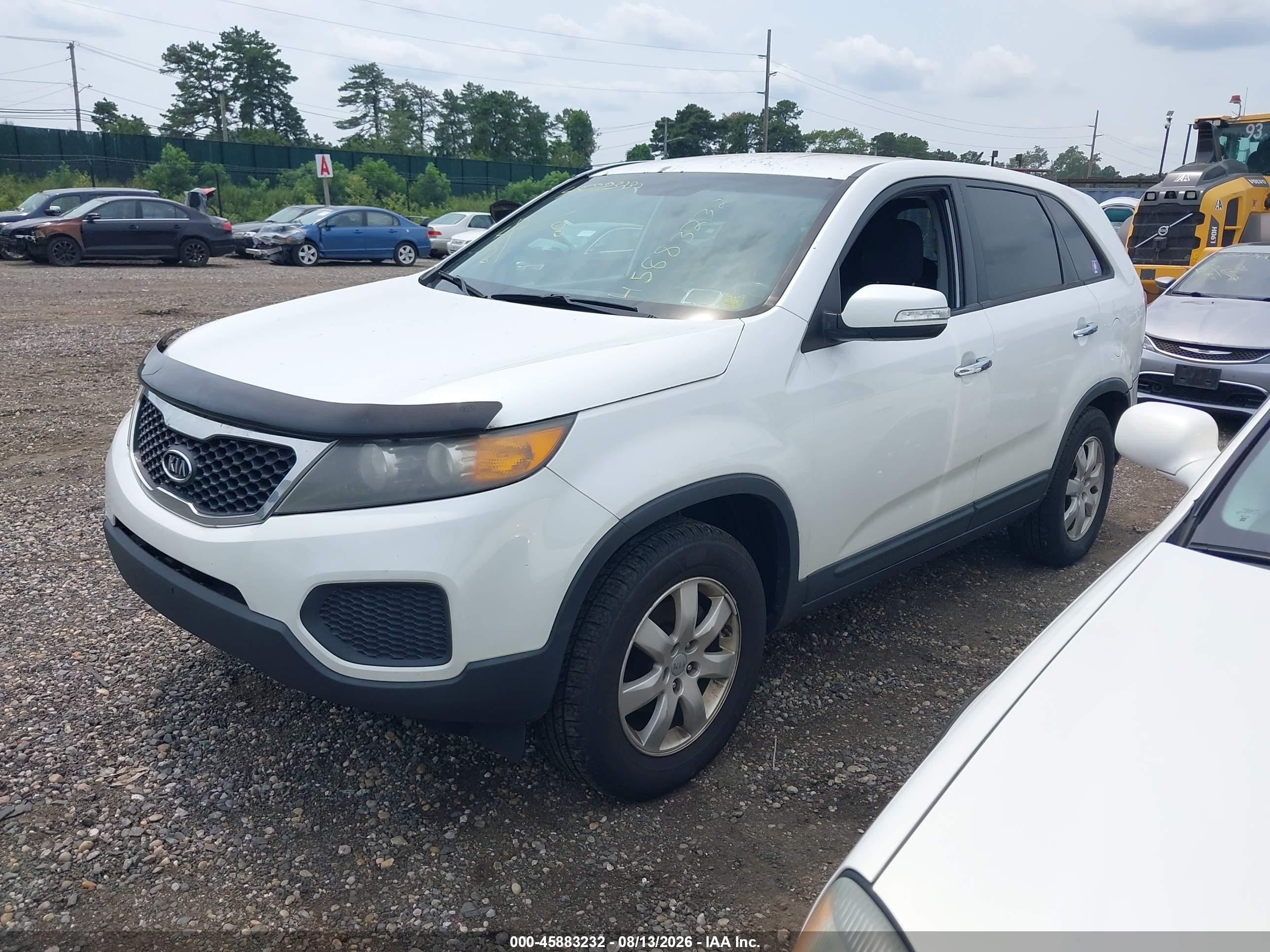 2012 Kia Sorento Lx White vin: 5XYKT4A10CG234071