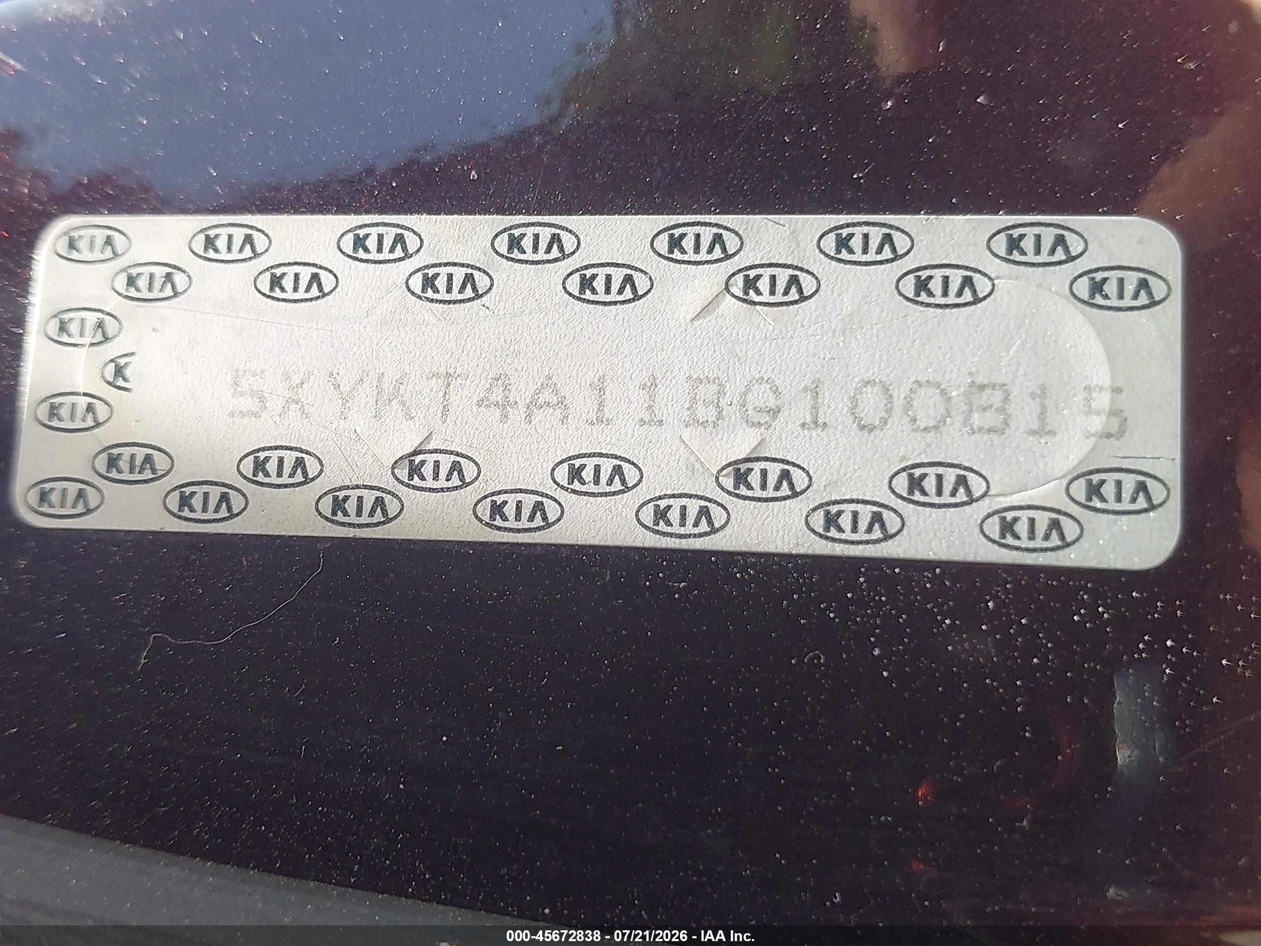 2011 Kia Sorento Lx Maroon vin: 5XYKT4A11BG100815
