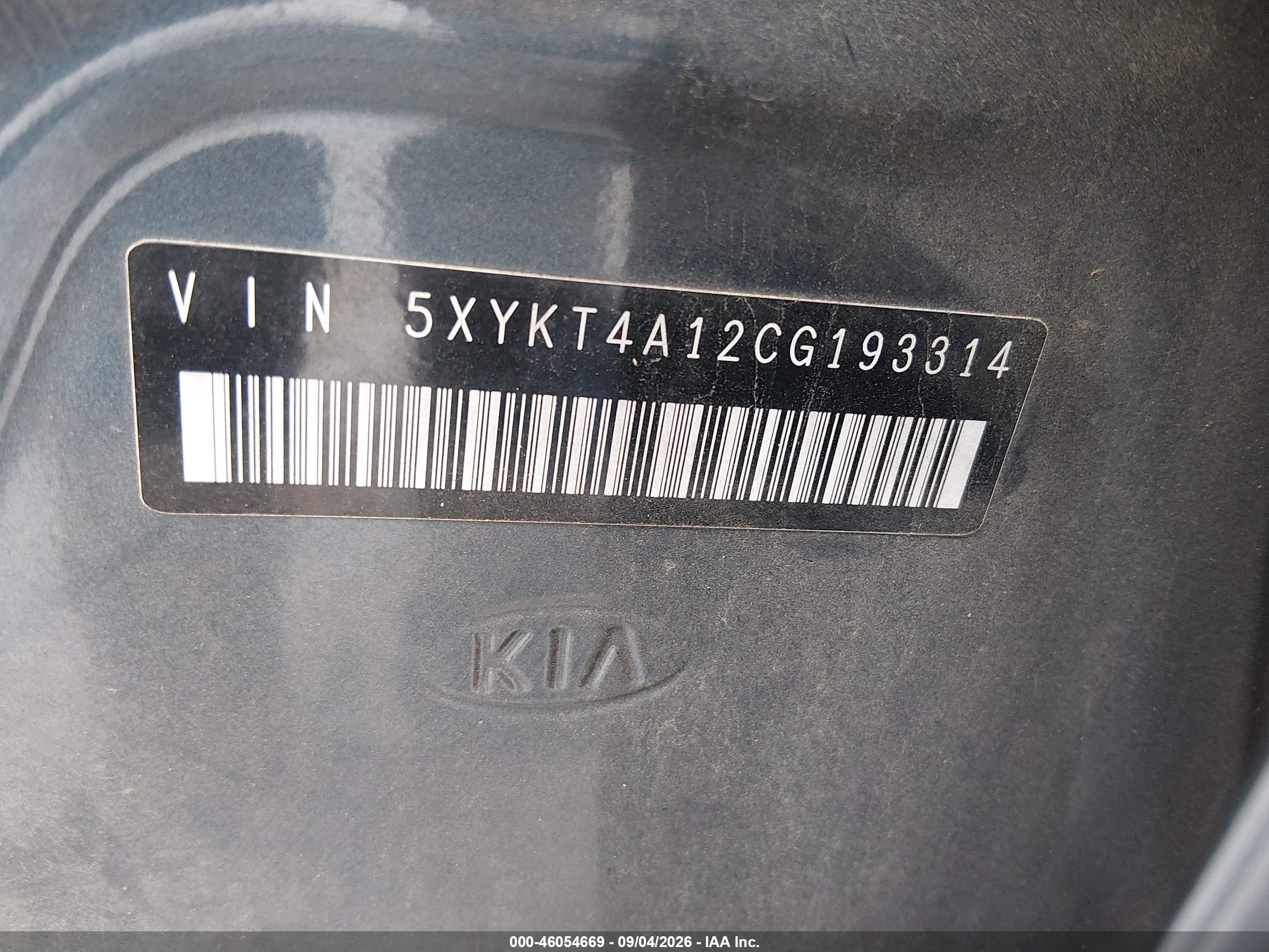 2012 Kia Sorento Lx Blue vin: 5XYKT4A12CG193314