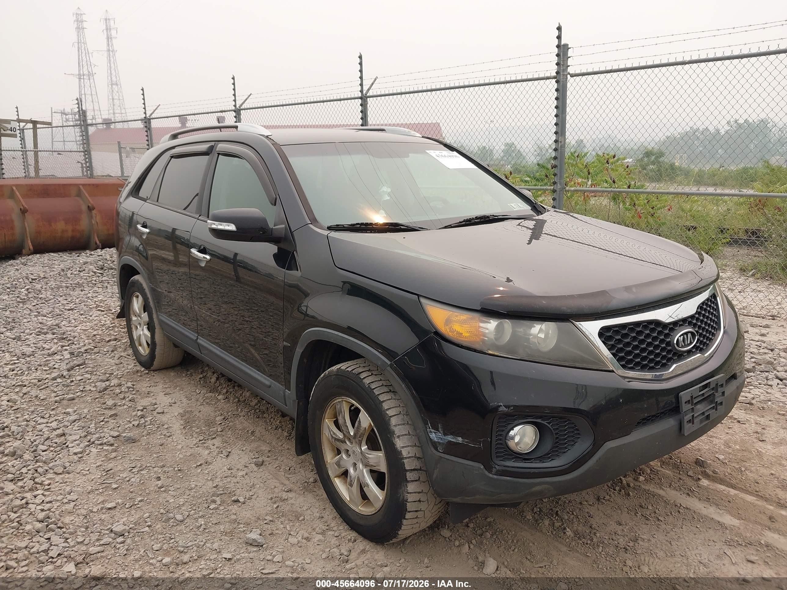 2011 Kia Sorento Lx Black vin: 5XYKT4A13BG071673