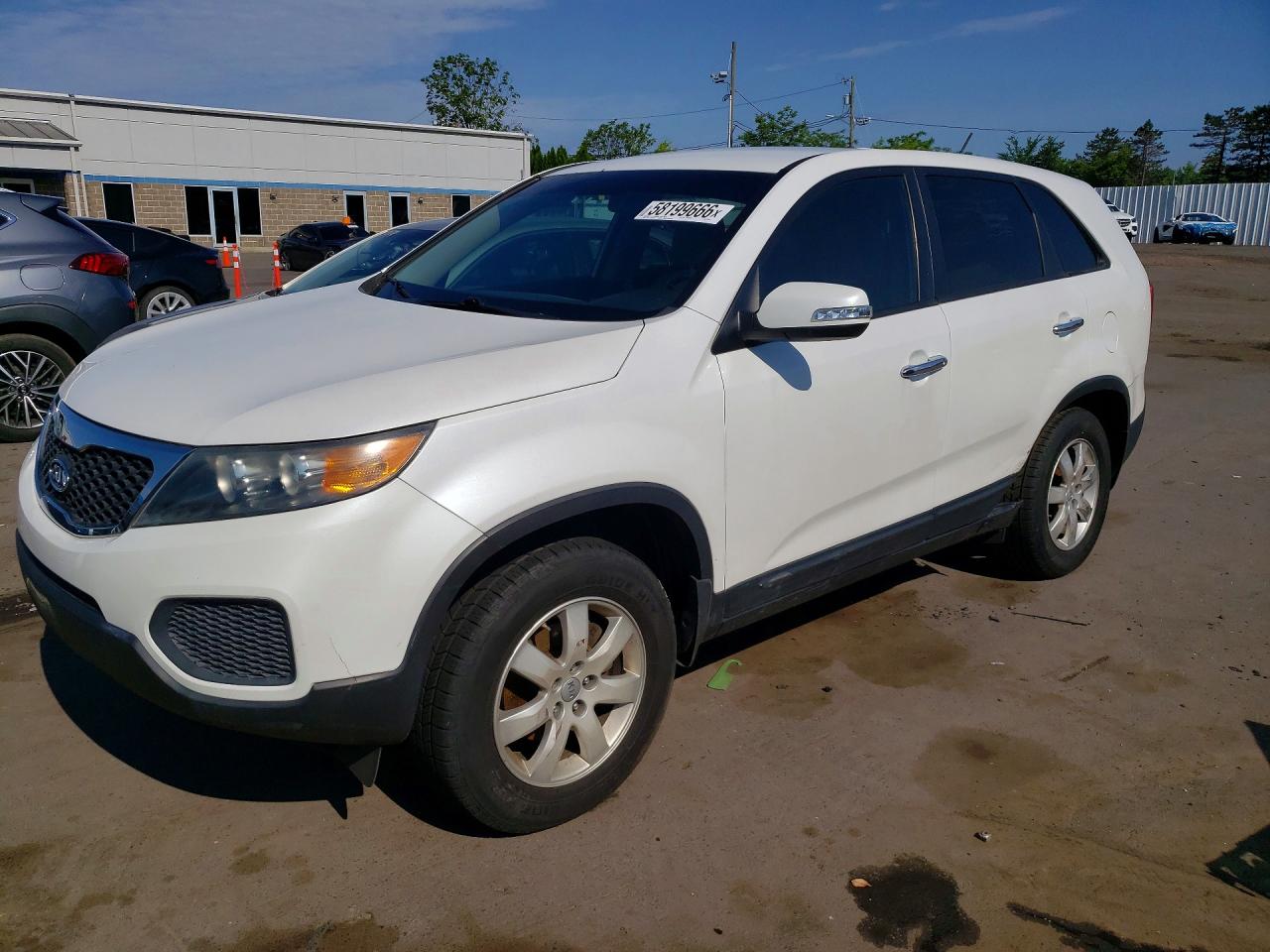 2012 Kia Sorento Lx White vin: 5XYKT4A13CG221234