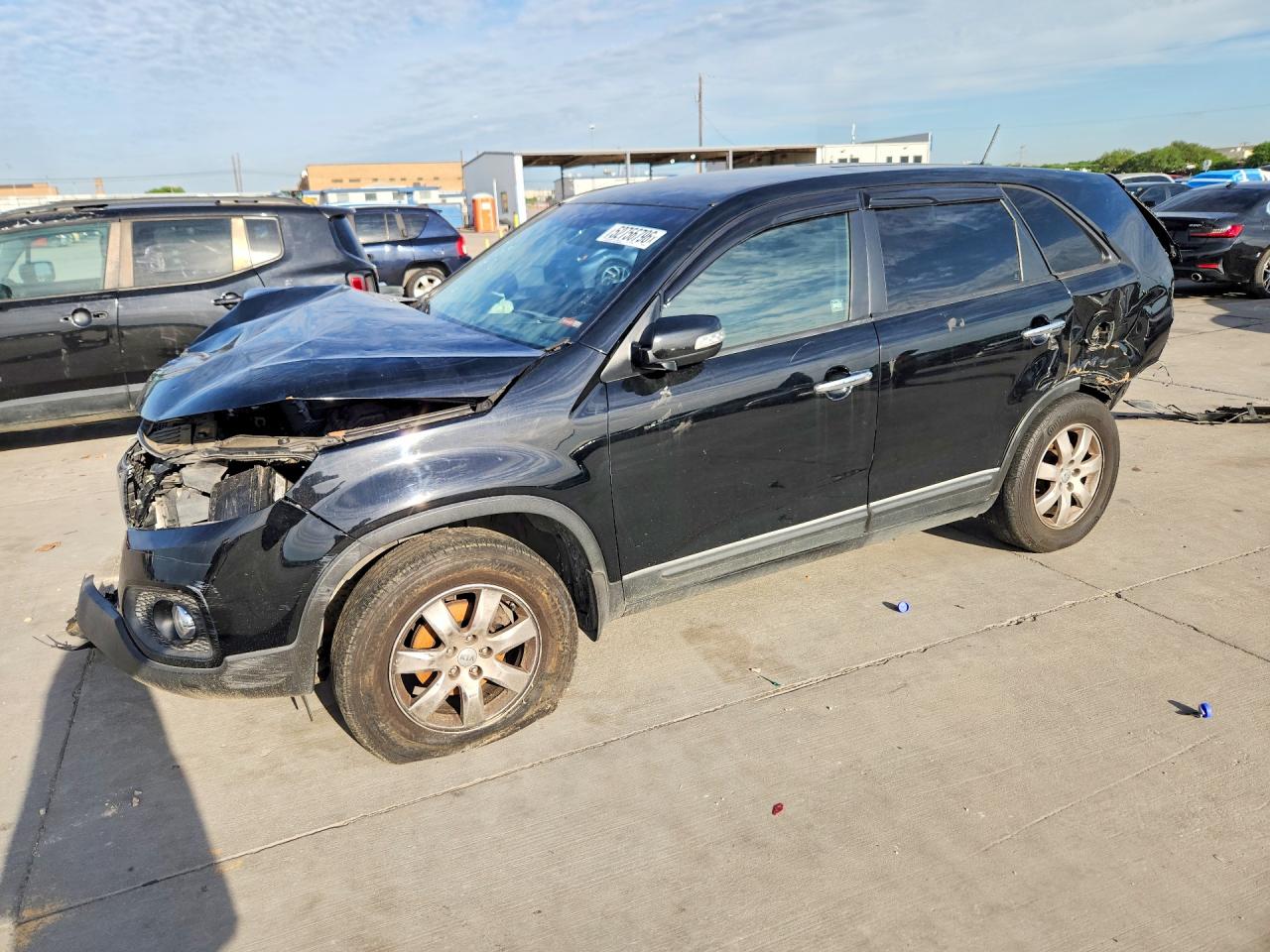 2013 Kia Sorento Lx Black vin: 5XYKT4A13DG393619