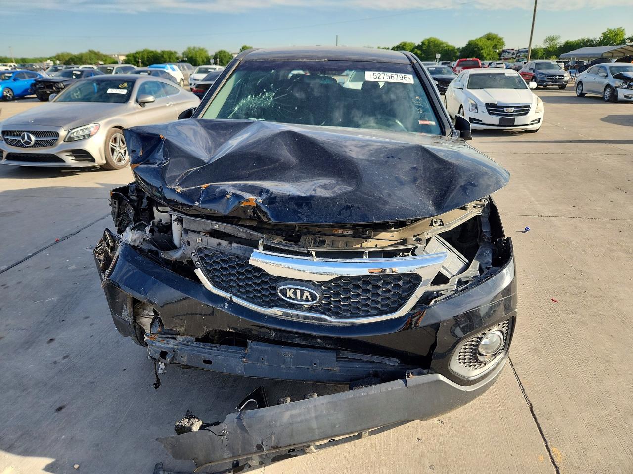2013 Kia Sorento Lx Black vin: 5XYKT4A13DG393619
