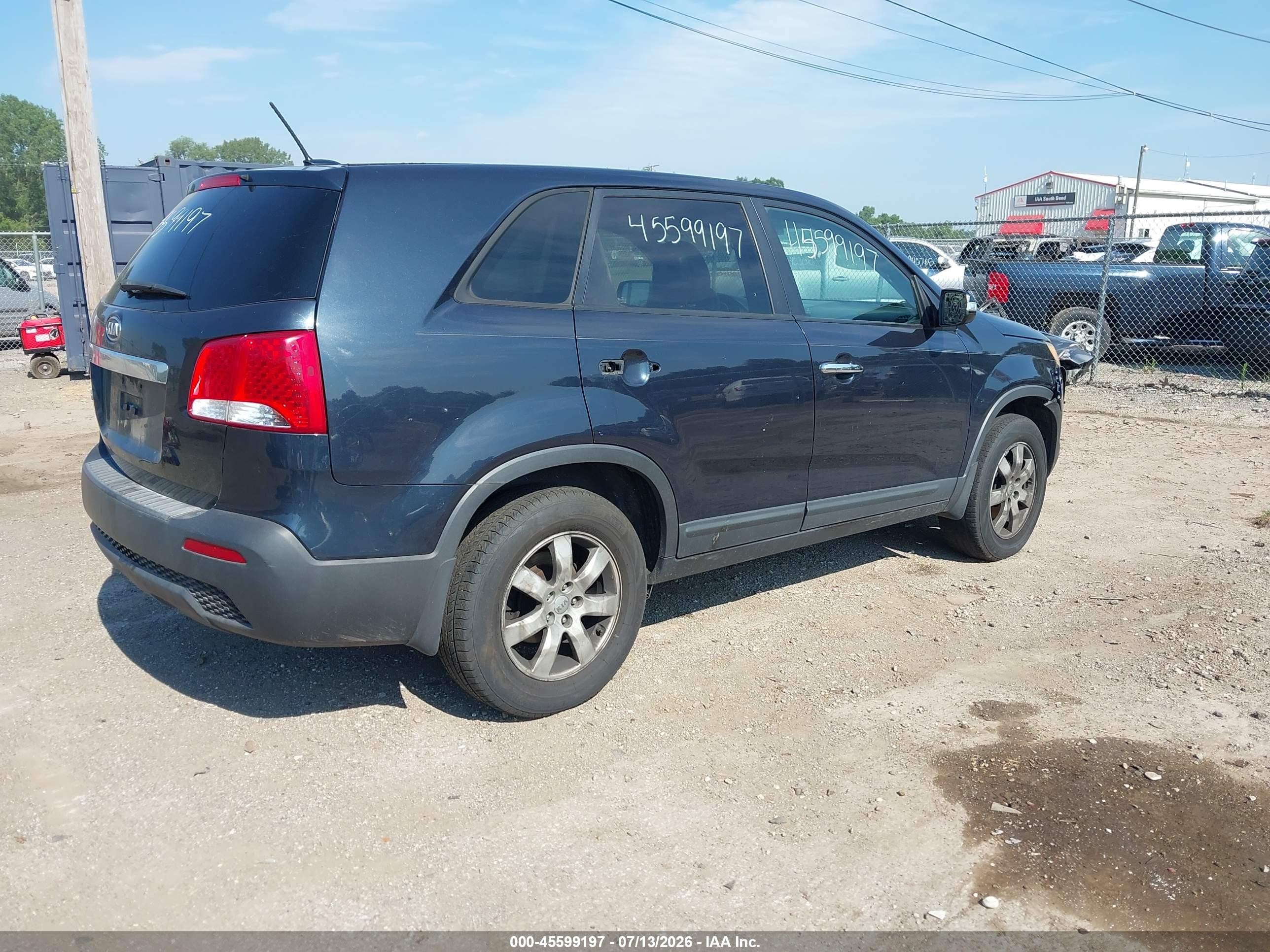 2012 Kia Sorento Lx Black vin: 5XYKT4A16CG231076