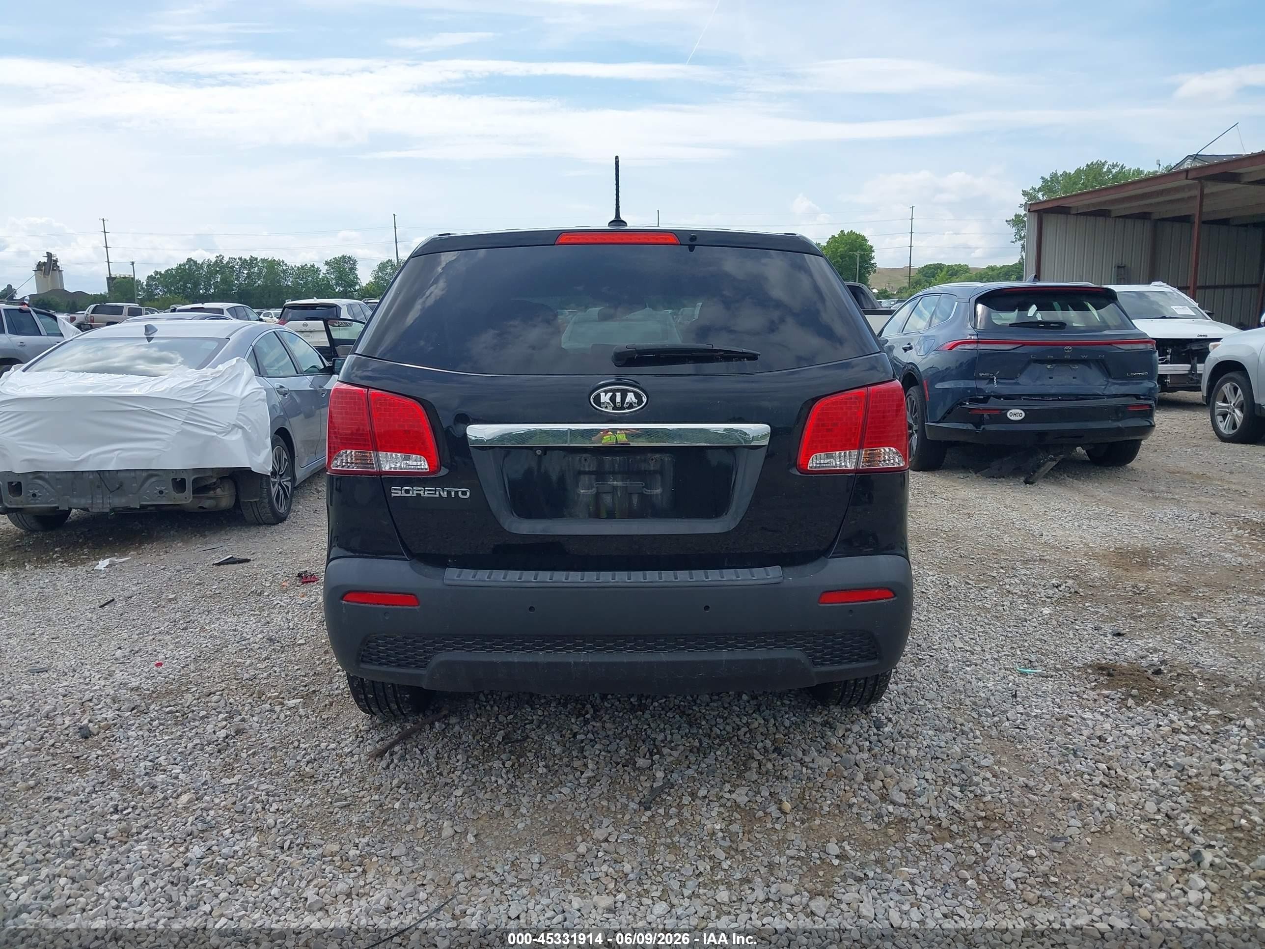 2013 Kia Sorento Lx Black vin: 5XYKT4A16DG418707