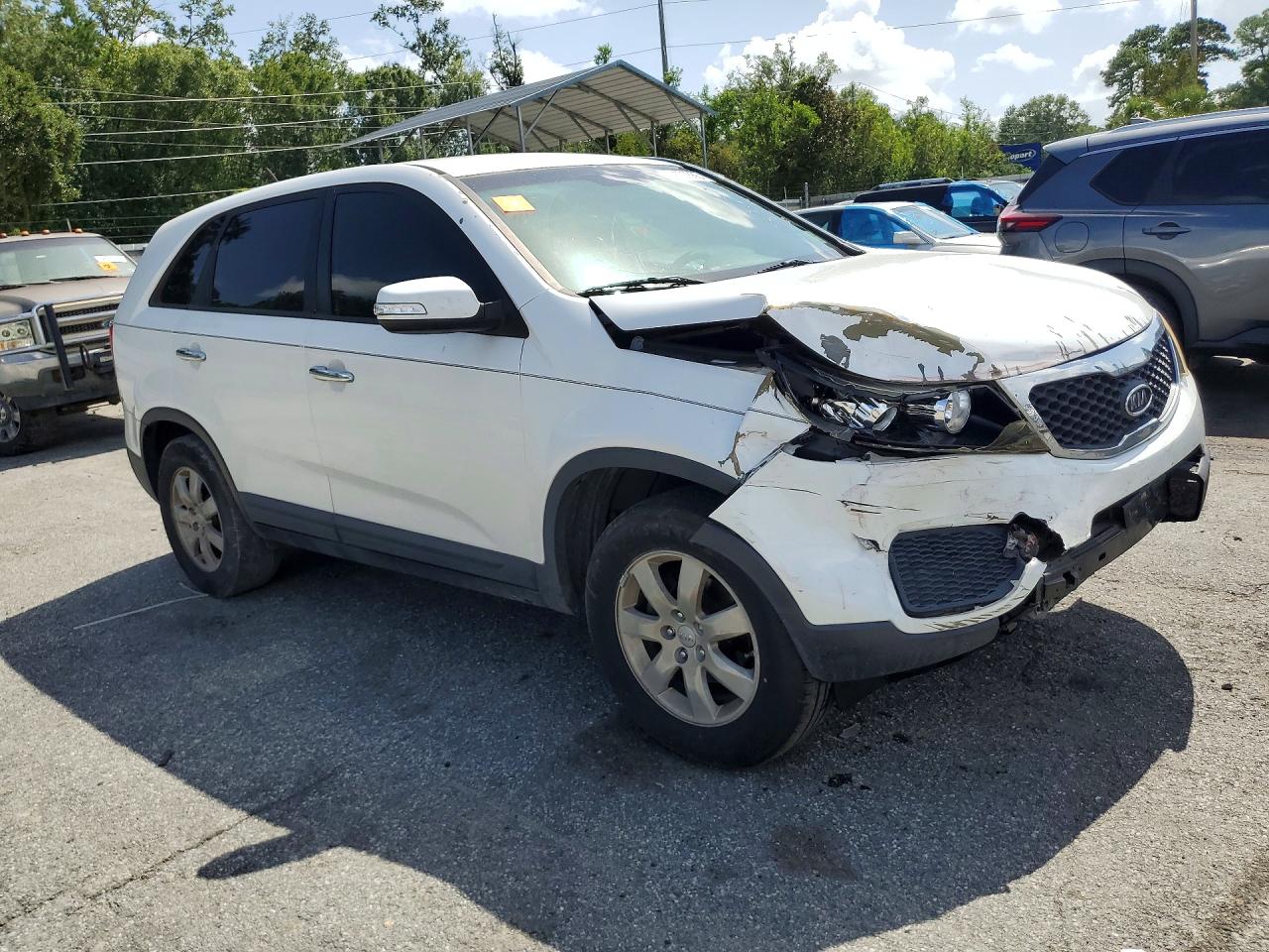 2013 Kia Sorento Lx White vin: 5XYKT4A17DG331351