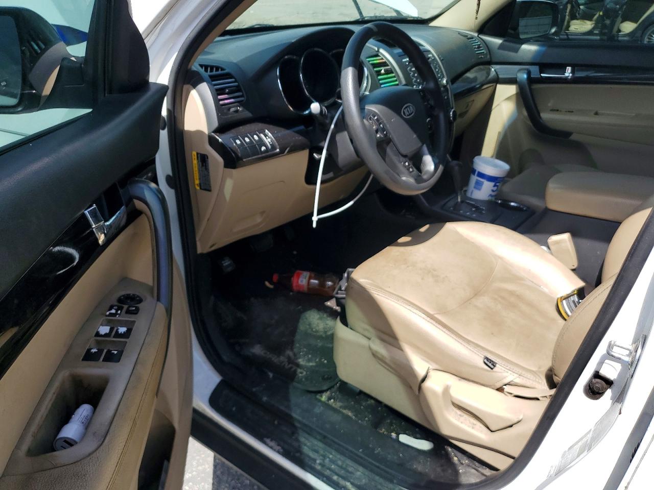 2013 Kia Sorento Lx White vin: 5XYKT4A17DG331351
