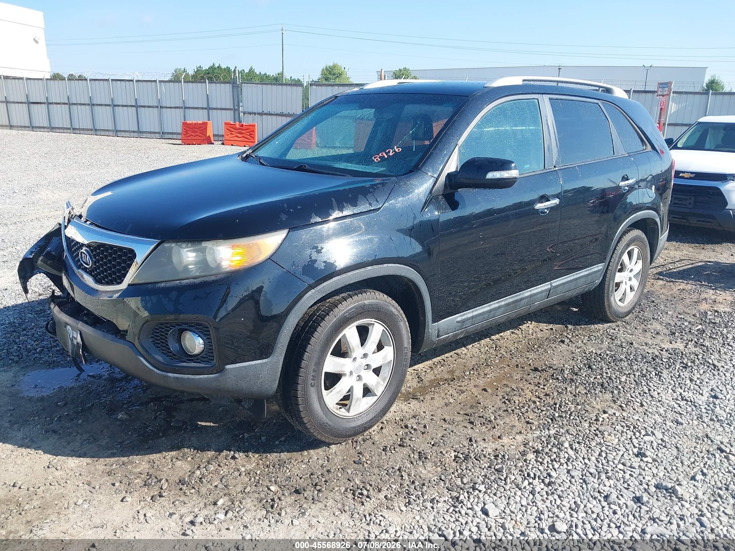 2011 Kia Sorento Lx Black vin: 5XYKT4A18BG005149