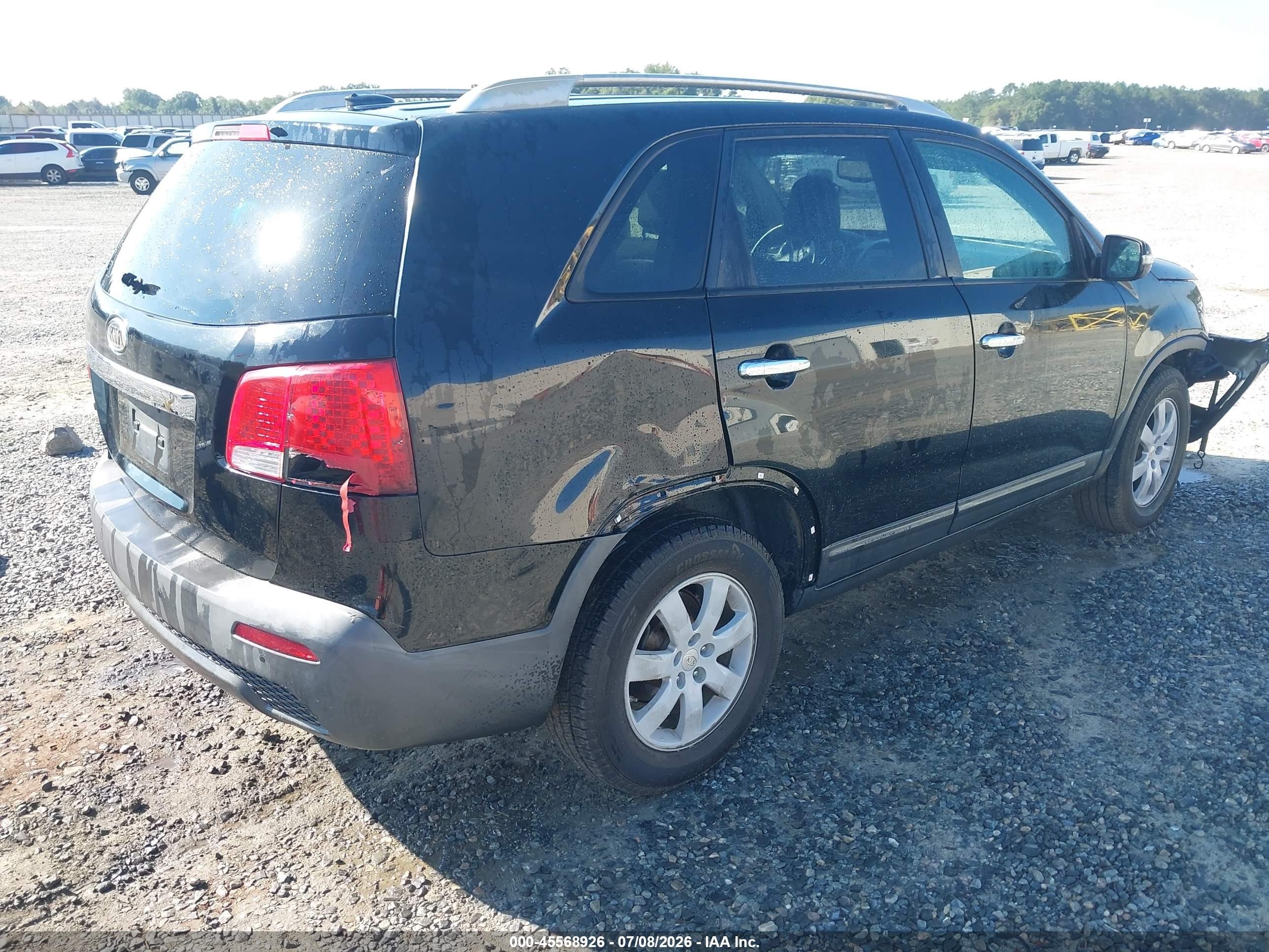 2011 Kia Sorento Lx Black vin: 5XYKT4A18BG005149