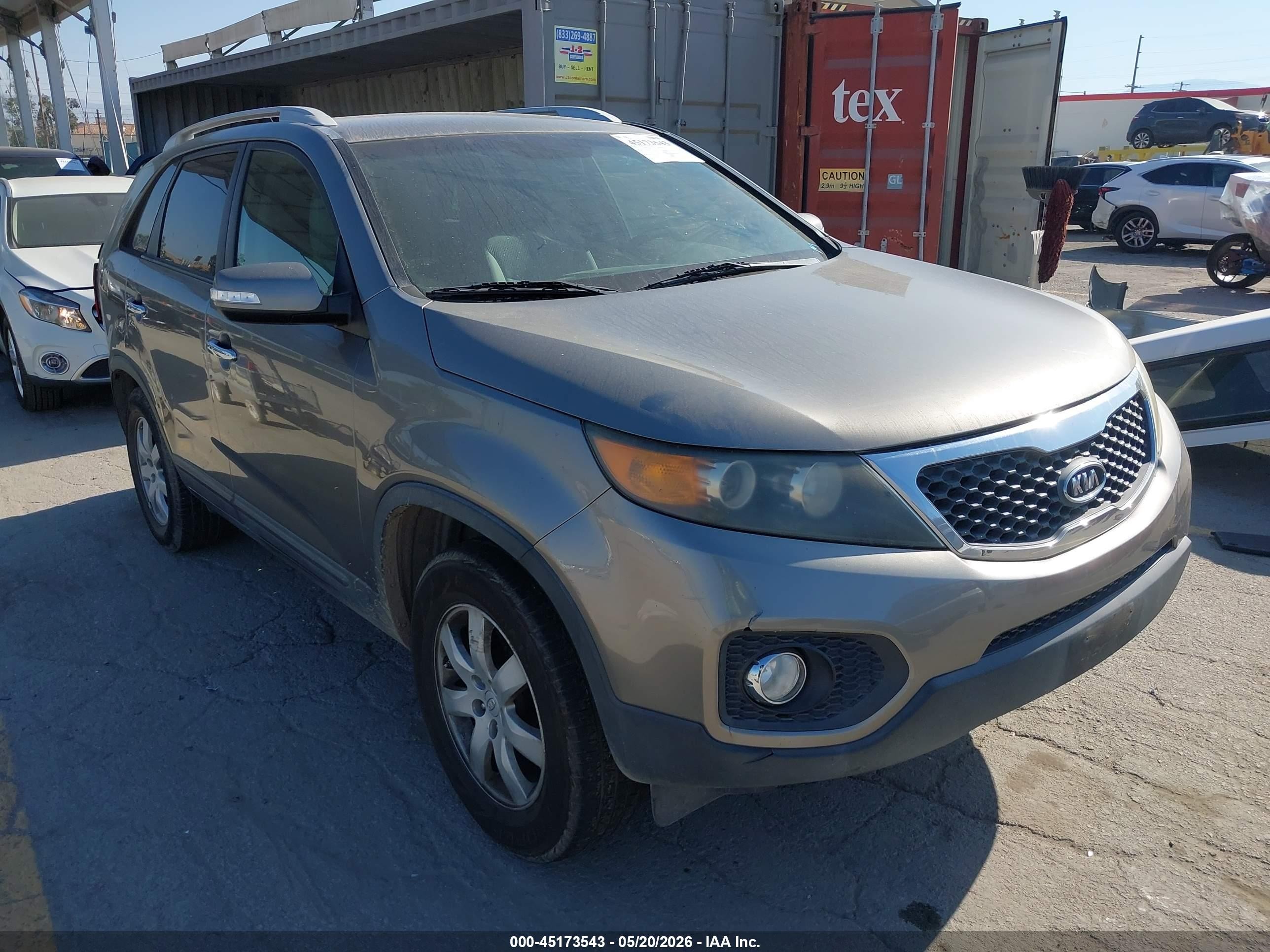 2011 Kia Sorento Lx Gray vin: 5XYKT4A18BG098657