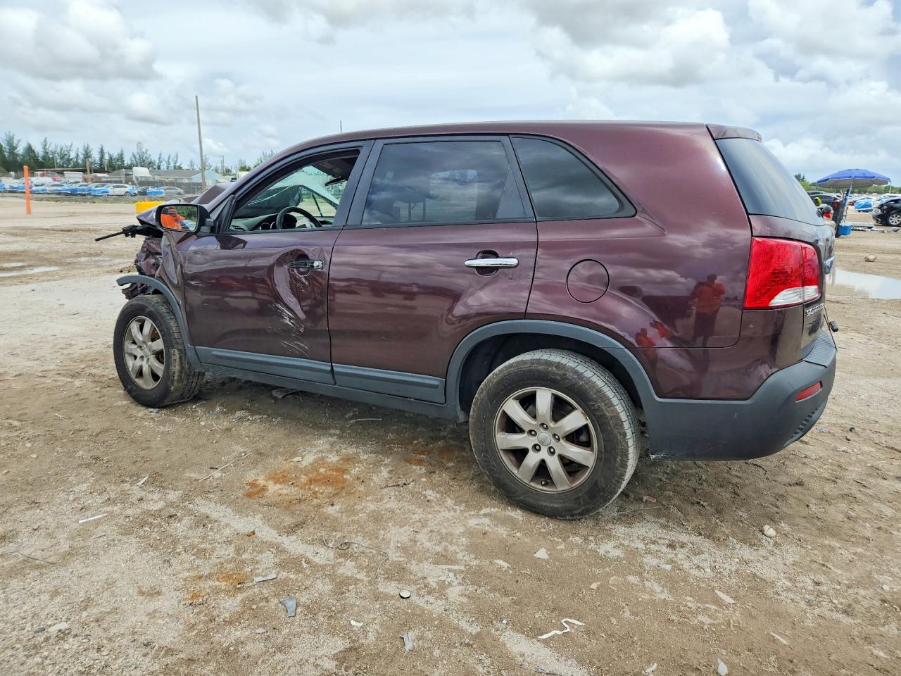 2012 Kia Sorento Lx Burgundy vin: 5XYKT4A18CG300804