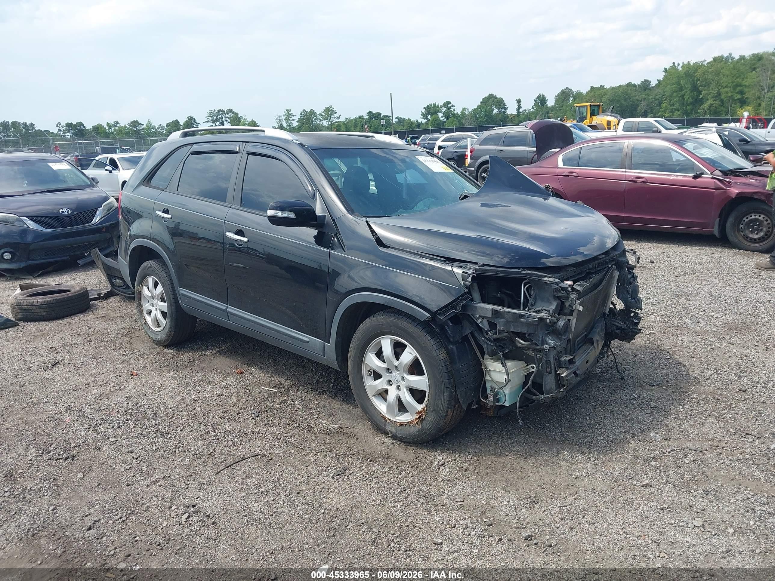 2011 Kia Sorento Lx Black vin: 5XYKT4A19BG138874