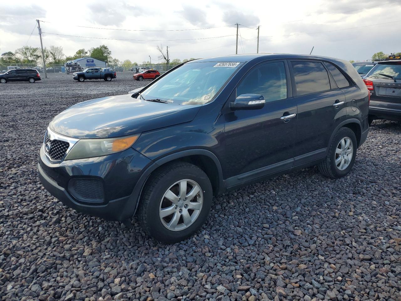 2012 Kia Sorento Lx Blue vin: 5XYKT4A19CG237115