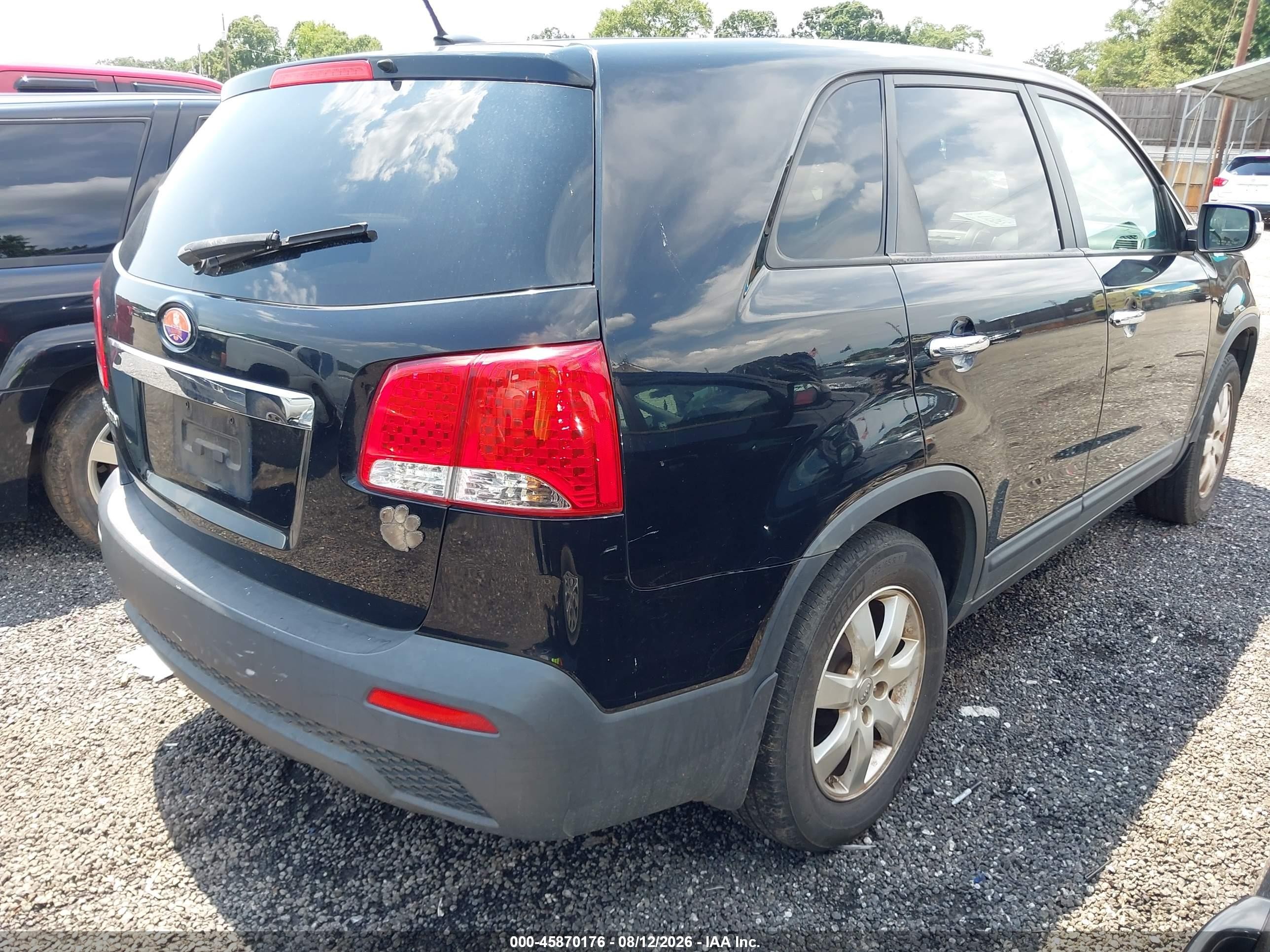 2013 Kia Sorento Lx Black vin: 5XYKT4A1XDG313507