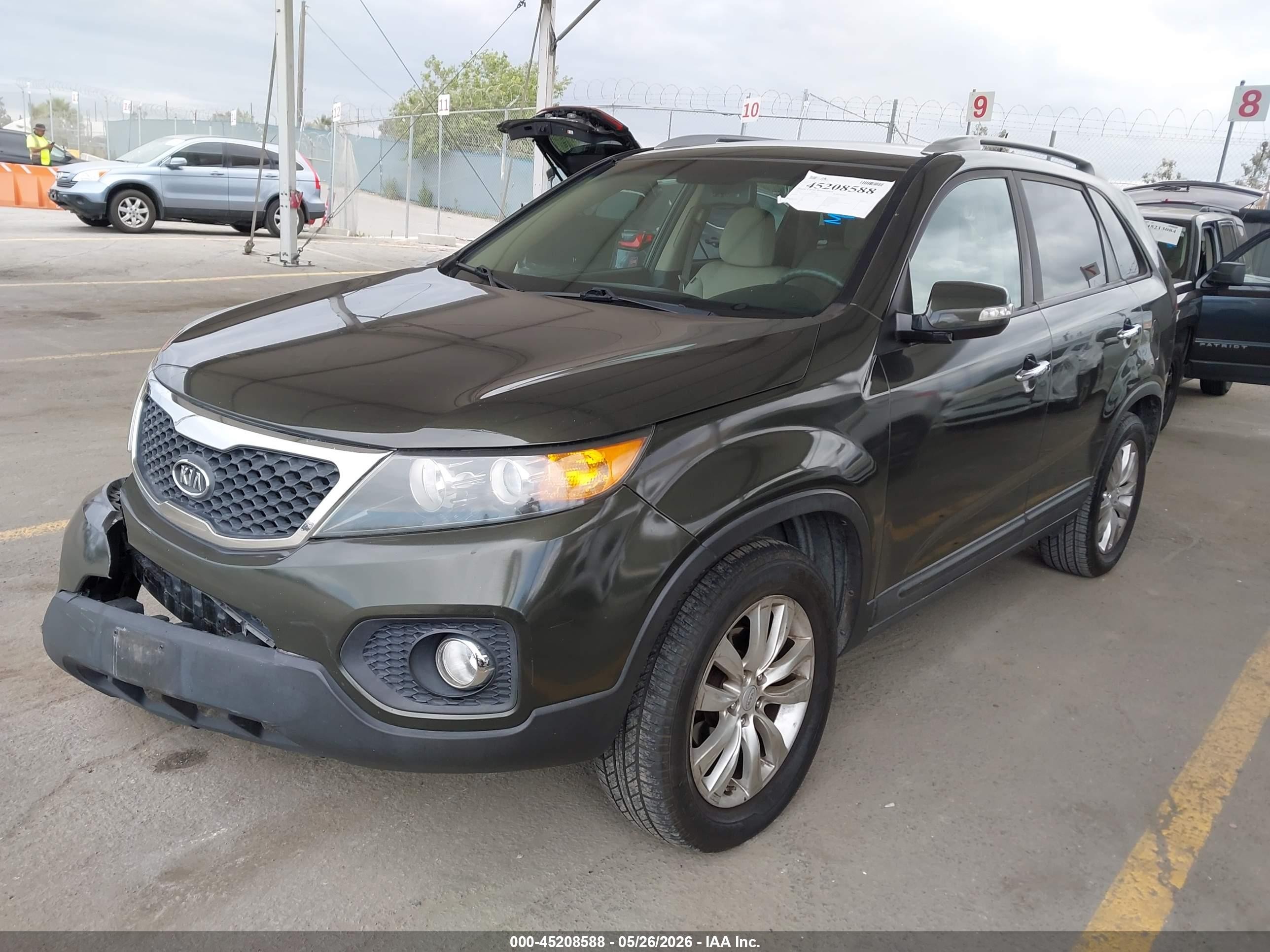 2011 Kia Sorento Lx V6 Green vin: 5XYKT4A20BG142790