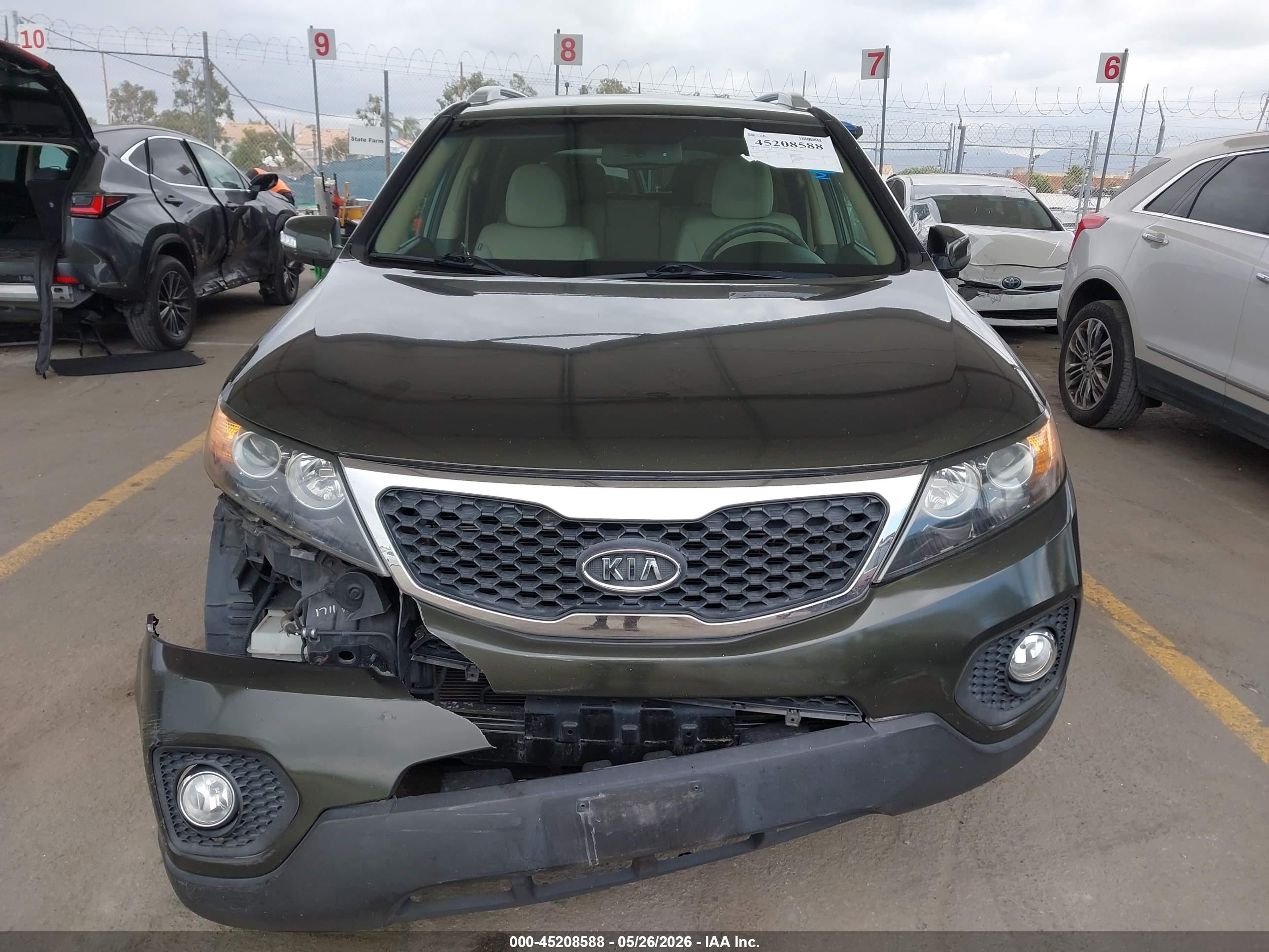 2011 Kia Sorento Lx V6 Green vin: 5XYKT4A20BG142790