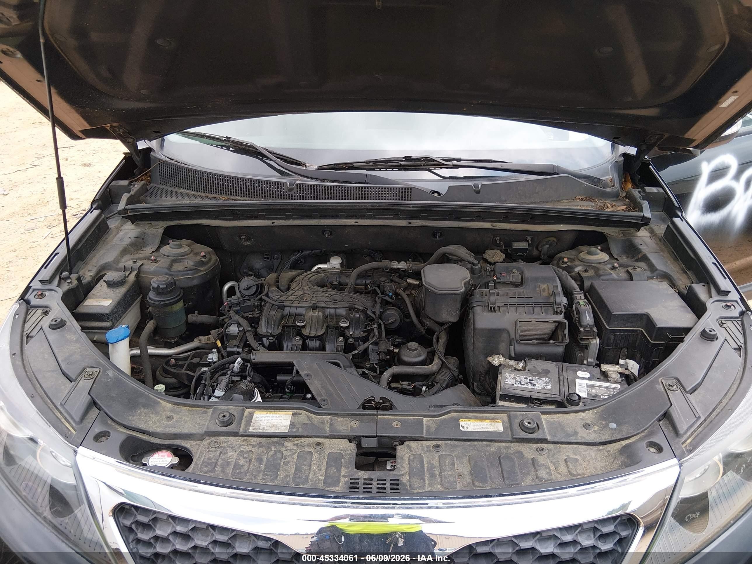 2011 Kia Sorento Lx V6 Black vin: 5XYKT4A21BG045761