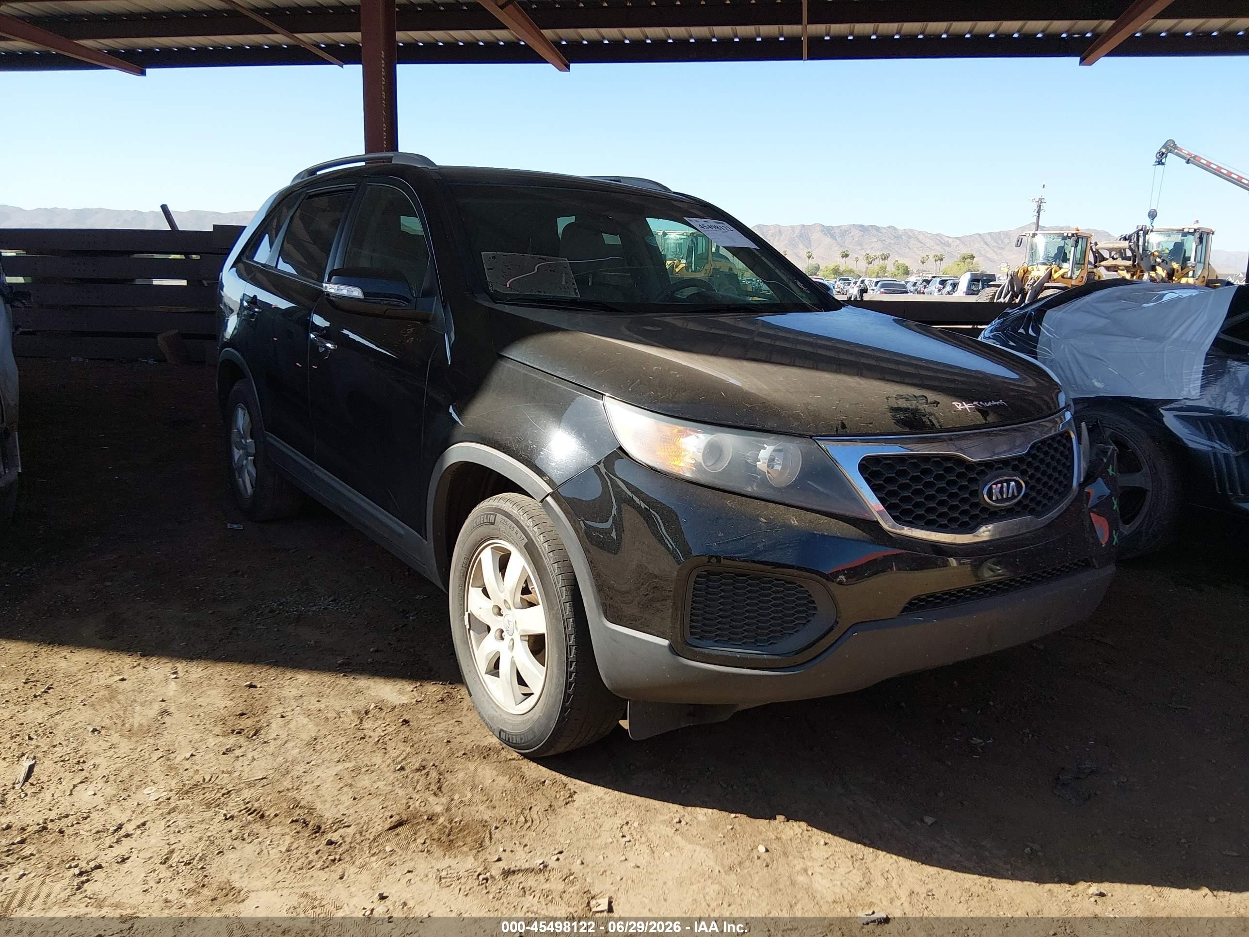 2013 Kia Sorento Lx V6 Черный vin: 5XYKT4A21DG338322