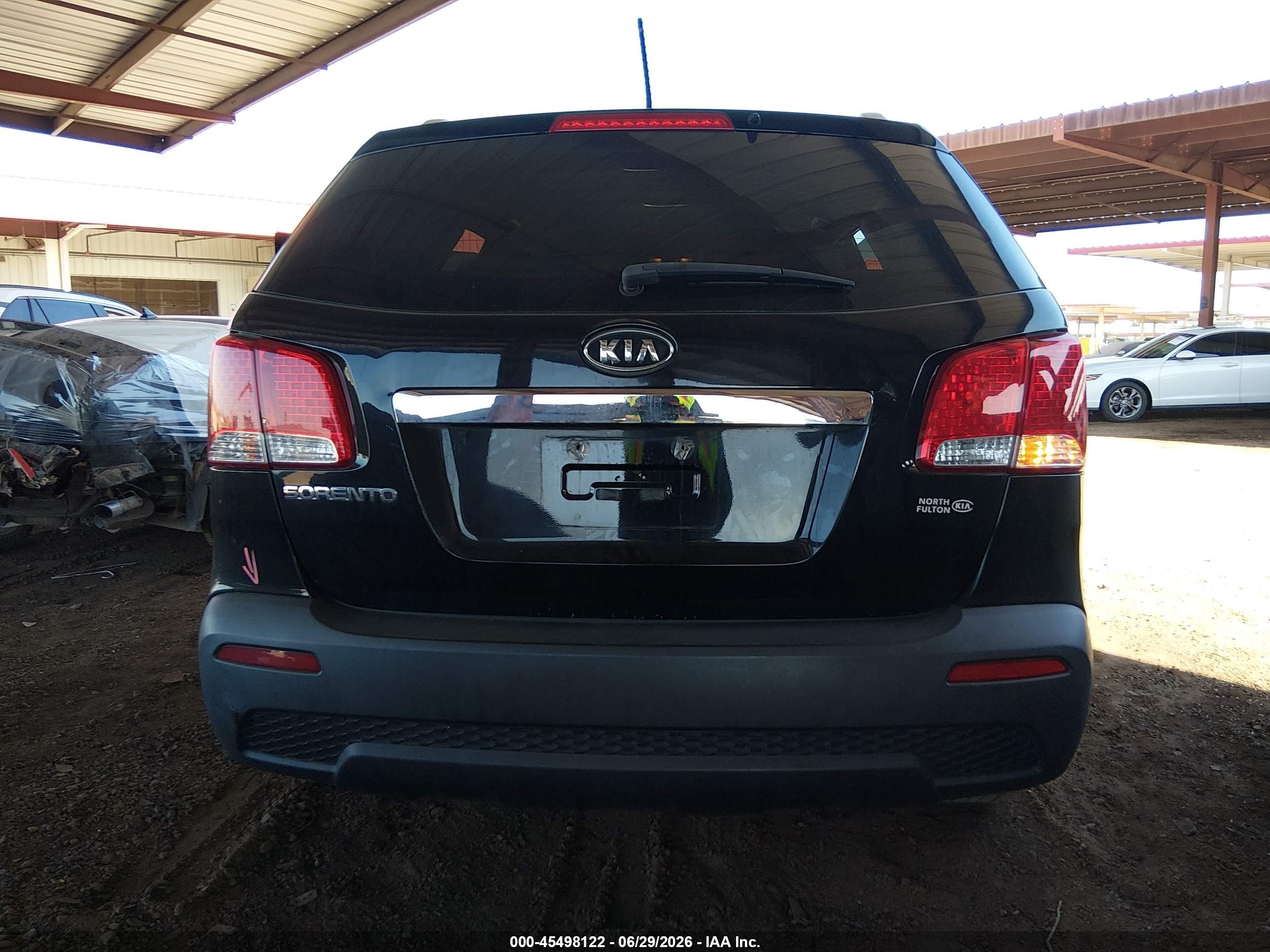 2013 Kia Sorento Lx V6 Черный vin: 5XYKT4A21DG338322