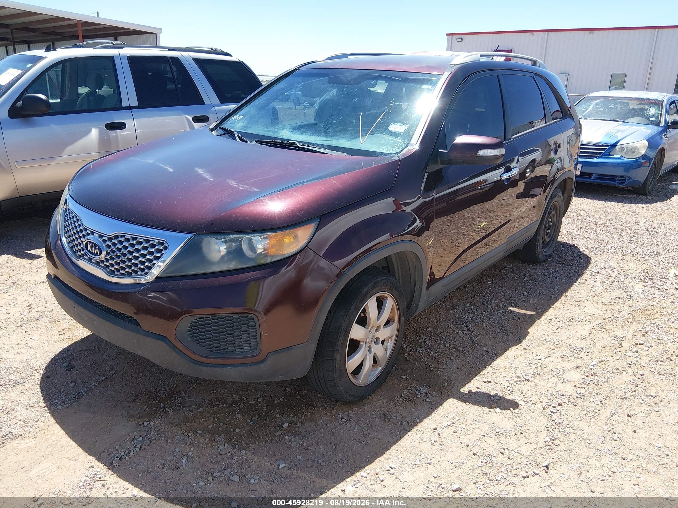 2013 Kia Sorento Lx V6 Brown vin: 5XYKT4A21DG376164